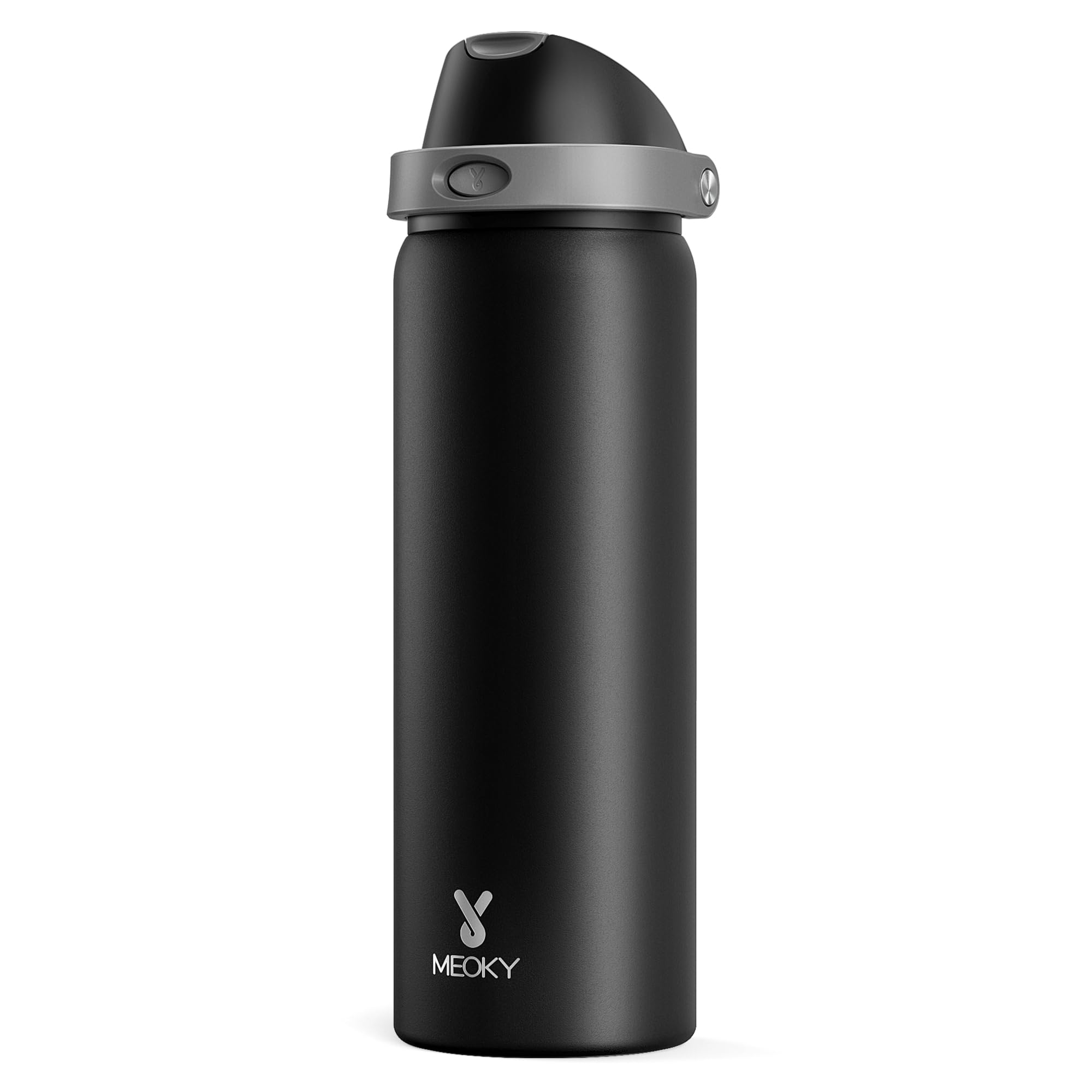 32 oz Insulated Water Bottle for Sports: Meoky Stainless Steel Water Bottle with 2-in-1 Straw and Spout Lid - Leak Proof, Cold f