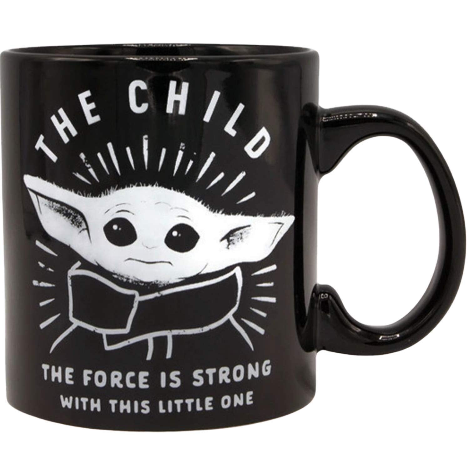 Silver Buffalo Star Wars The Mandalorian Force Is Strong With This Little One Ceramic Coffee Mug, 20-Ounces
