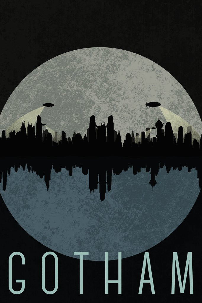 Gotham City Skyline Fantasy Travel Cool Wall Art Print Poster 24X36