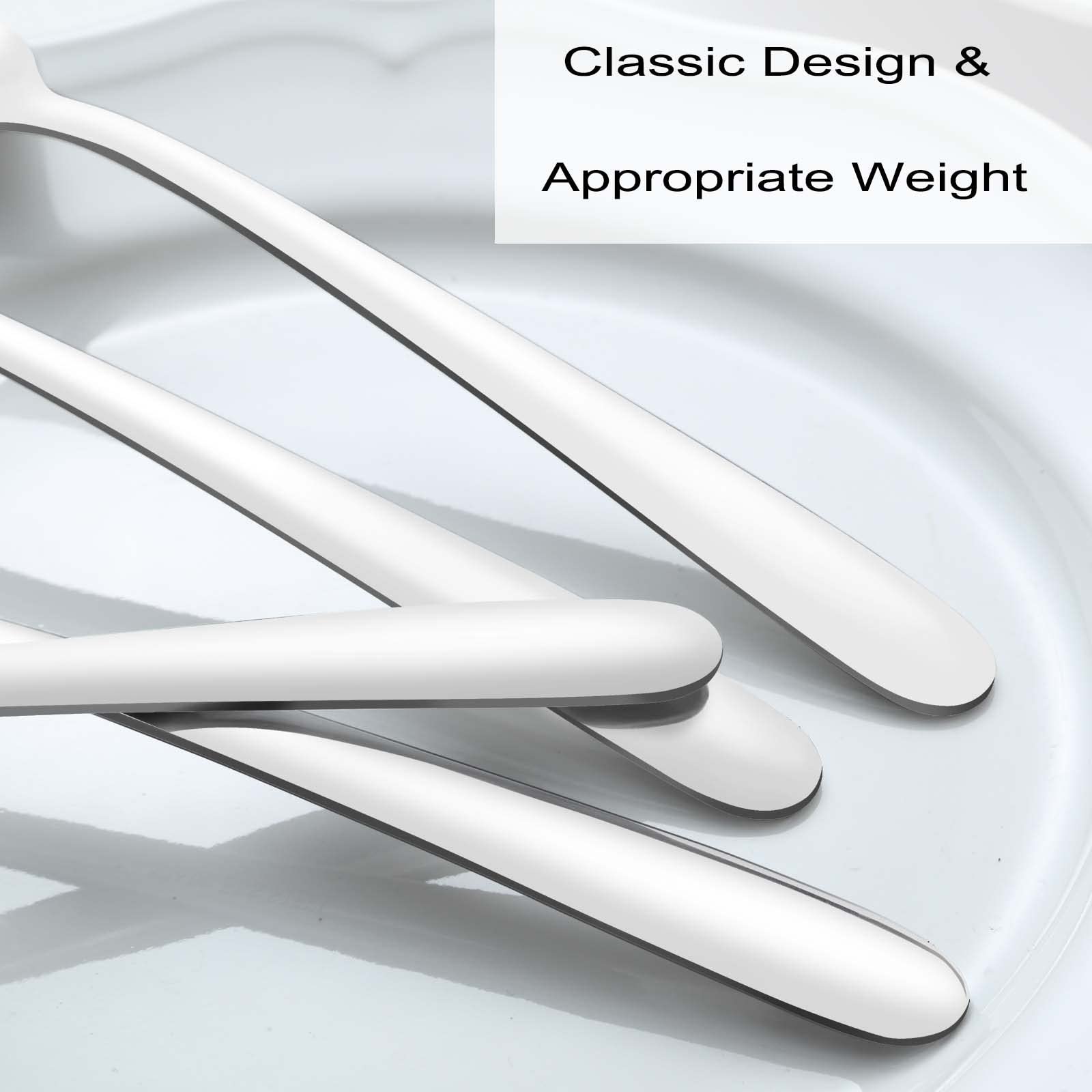 Pleafind 24 -Pcs Dinner Spoons, 7.4 Inch Spoons Silverware, Stainless Steel Spoons Set, Silver Spoons, Silverware Spoons Use For