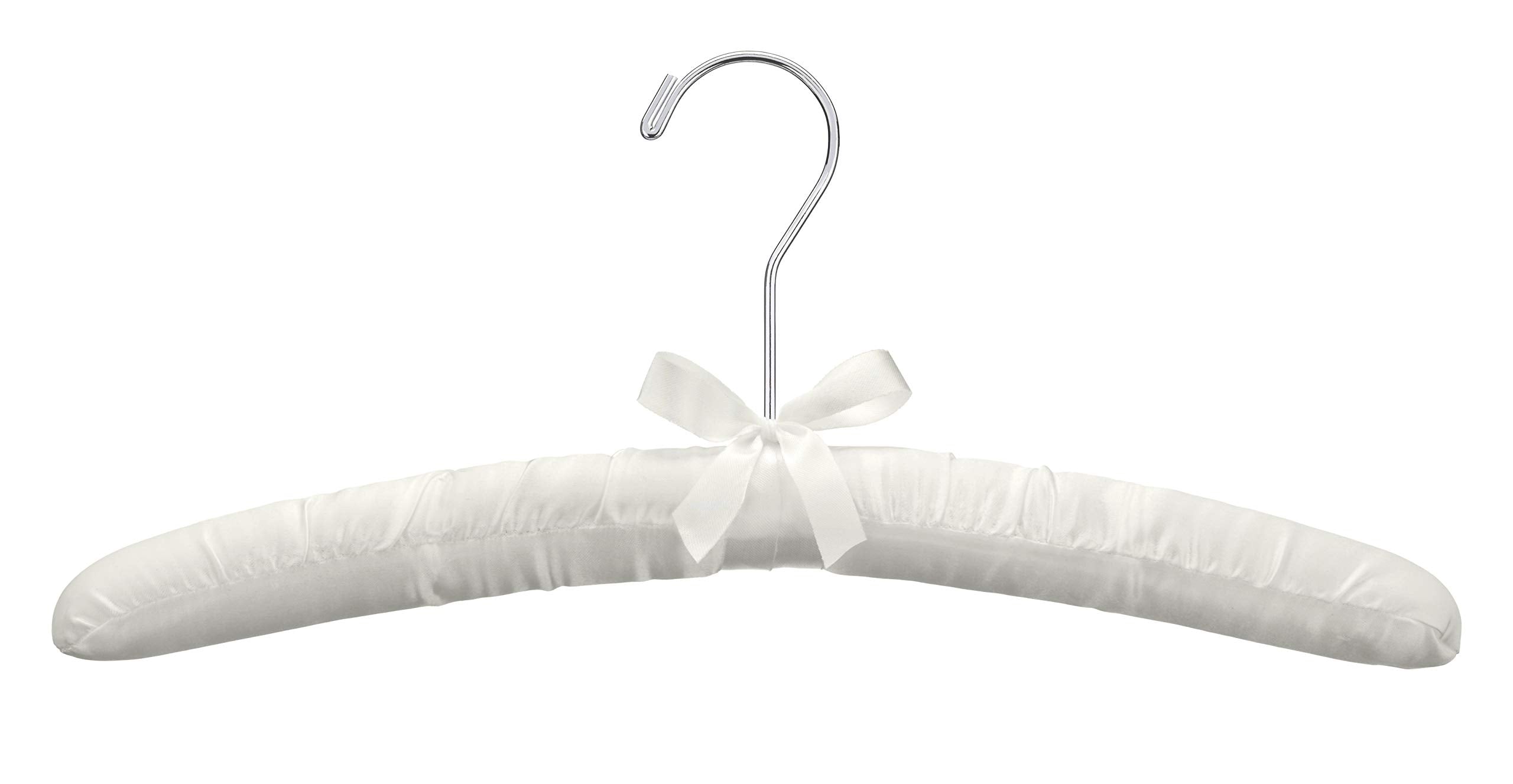 Whitmor 8Pk Sat Blouse Hanger, 8 Count, Bone