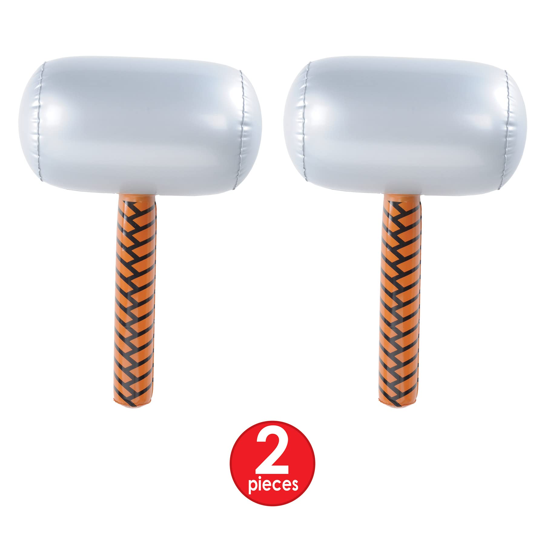 Beistle 2 Piece 18'' Inflatable Hammers Carnival Prizes, Heroes Theme Photo Props, Medieval Party Supplies, Halloween Costume Ac