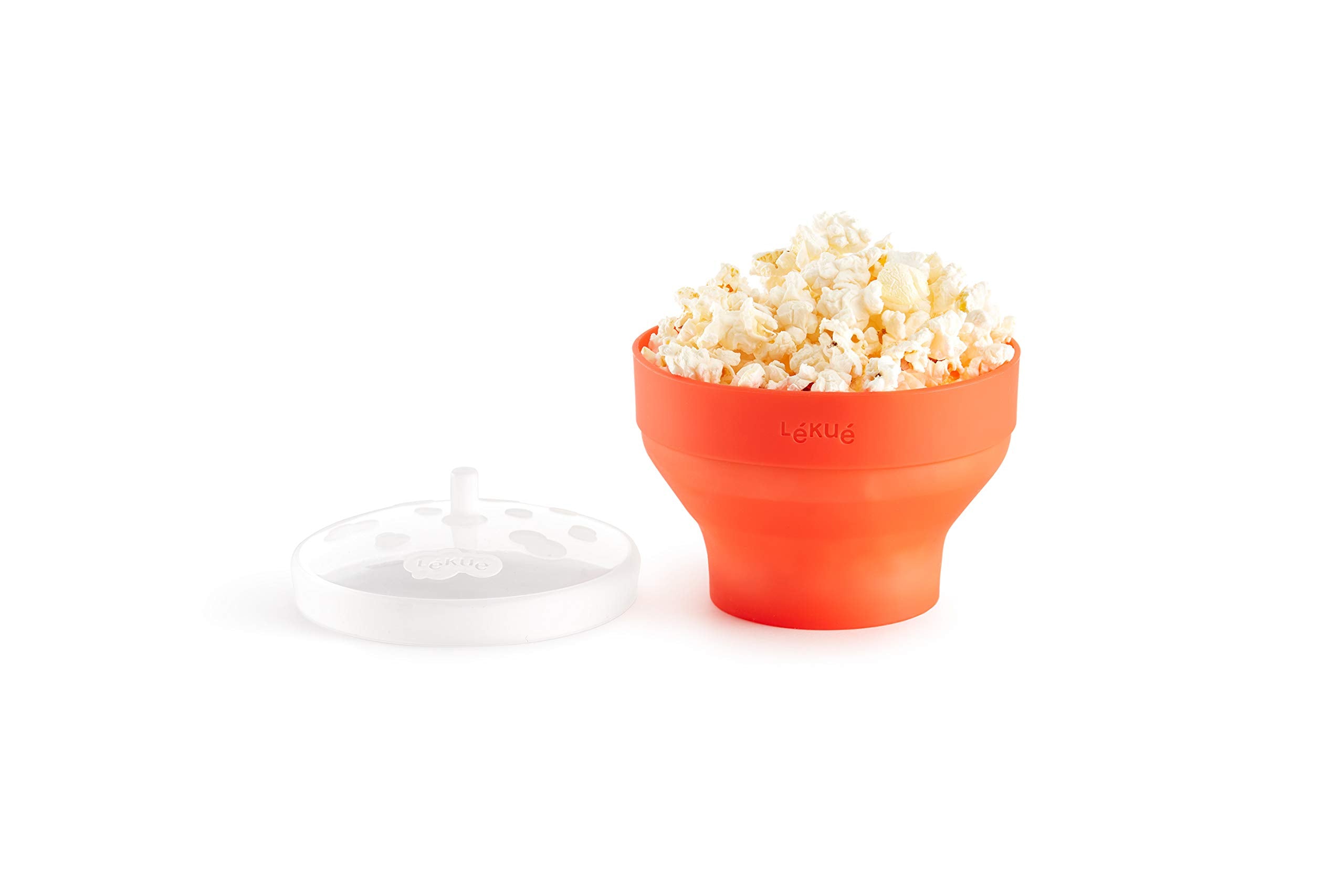 Lekue Mini Microwave Popcorn Maker, Red