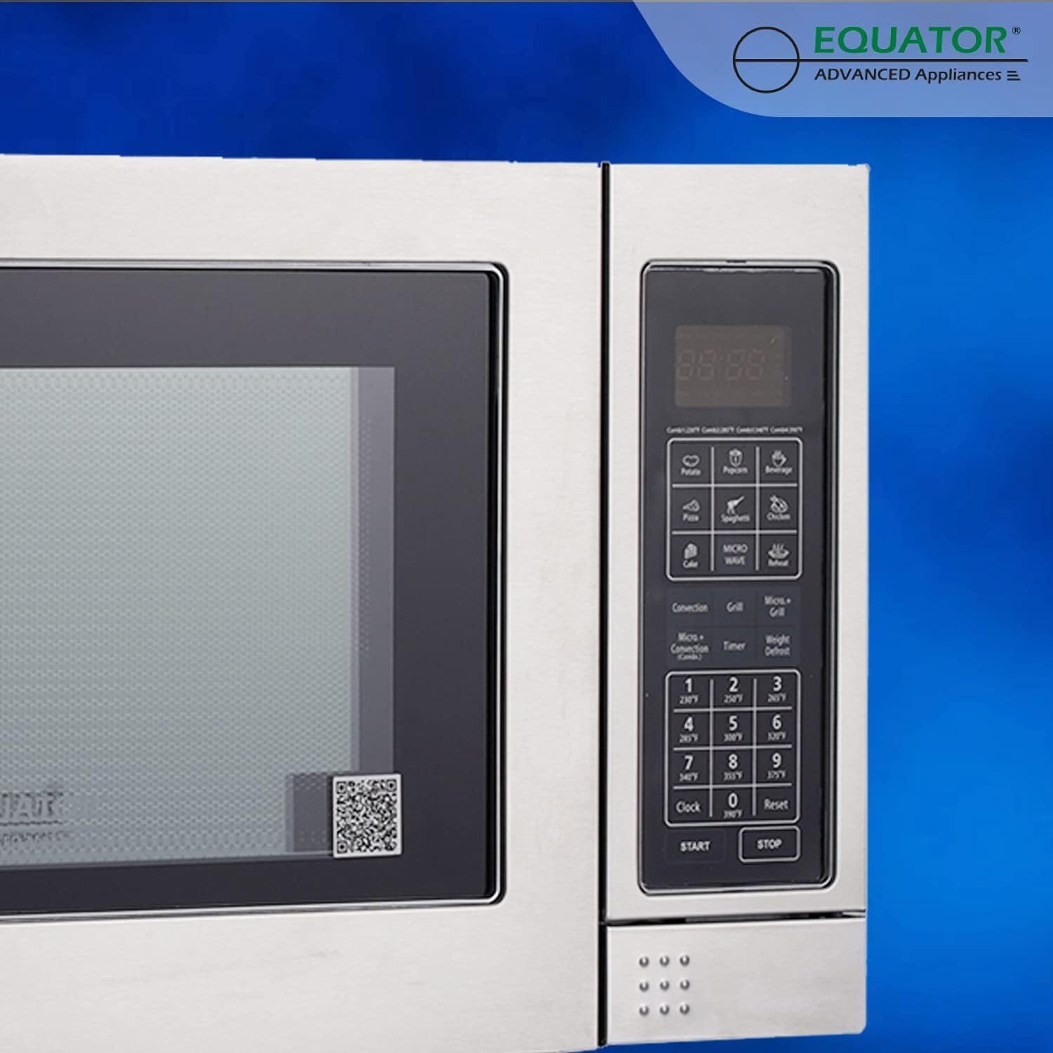 Equator Hybrid Microwave+Convection Oven+Grill 1.2Cf Stainless Freestanding Ss