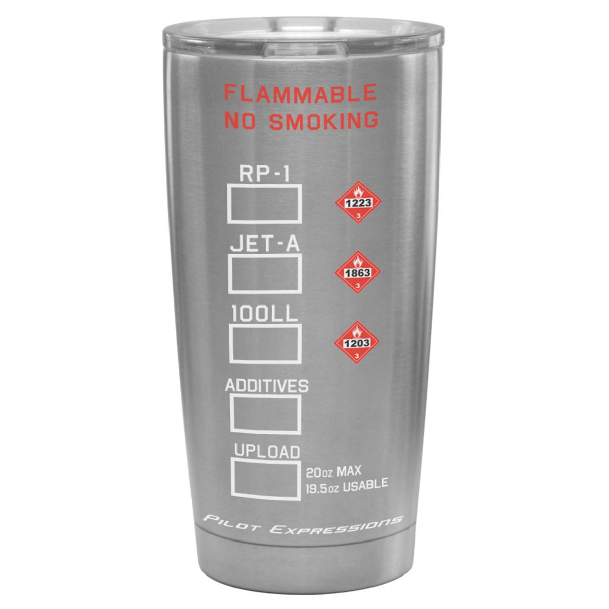 Pilot Expressions Av8R Taxiway Sign Stainless Steel Insulated Tumbler