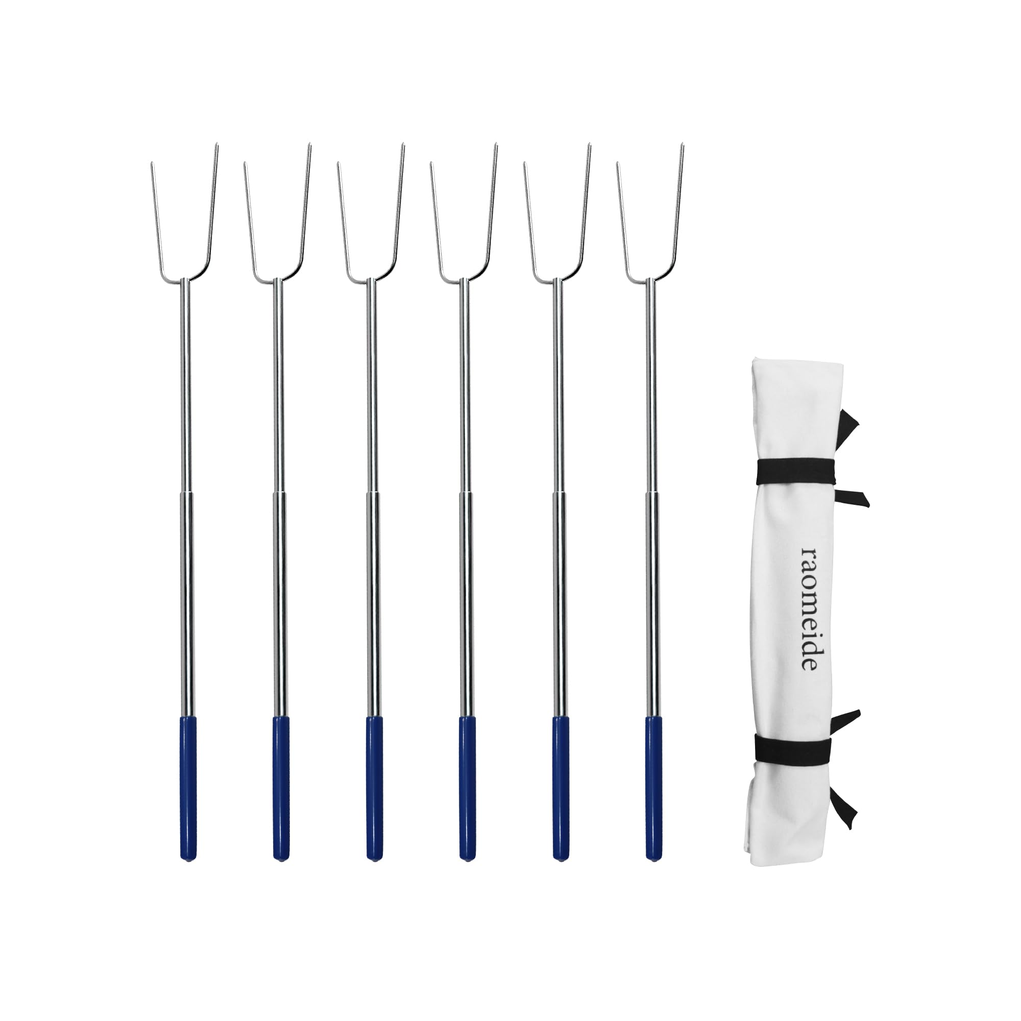 Raomeide Smores Sticks For Fire Pit Long With Stable Base Hot Dog Roasting Sticks For Campfire Marshmallow Roasting Sticks For F