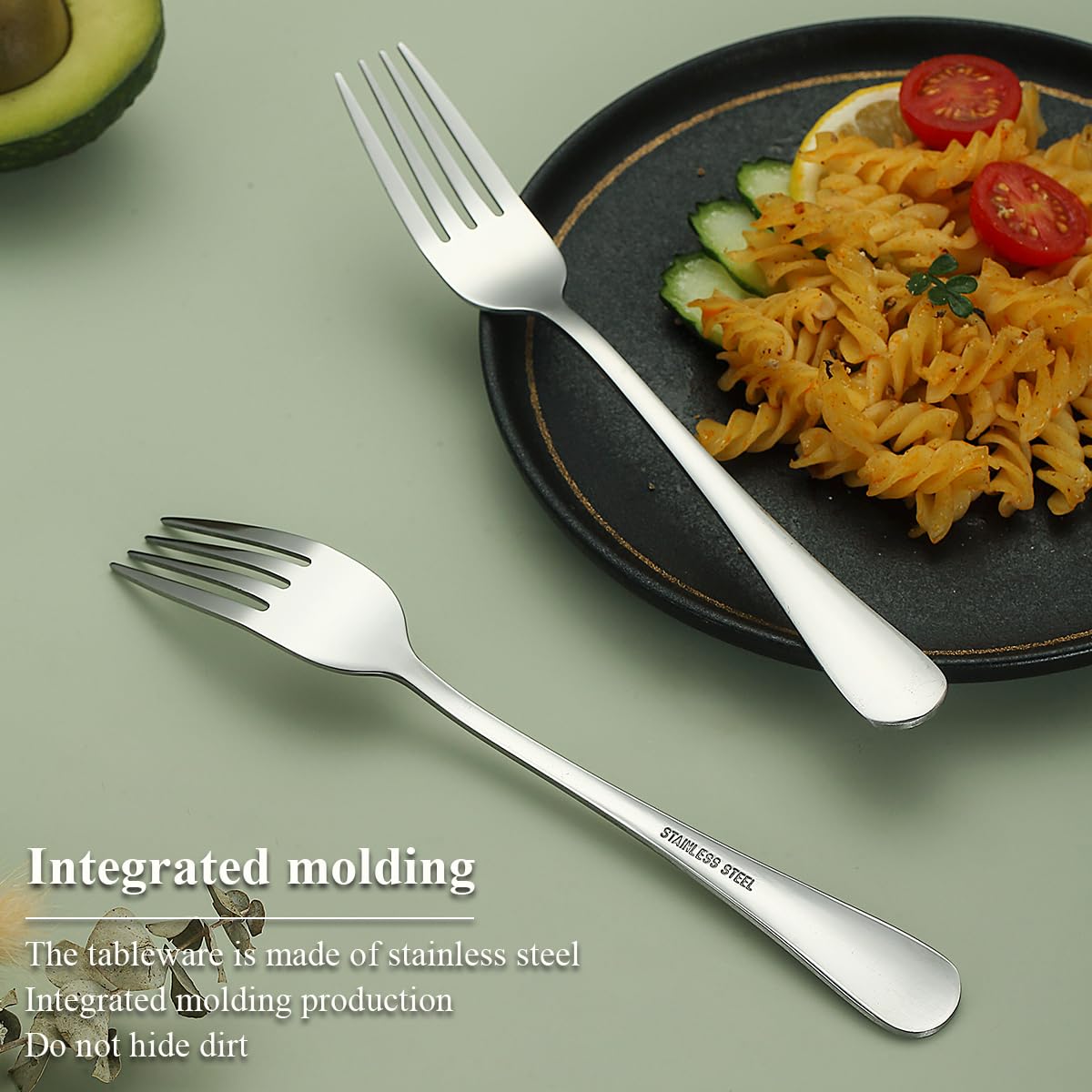 Evanda Dinner Fork 12 Pieces, Stainless Steel 8.07Inch Forks, Cake Forks, Table Forks,Dessert Forks, Easy To Clean, Dishwasher S