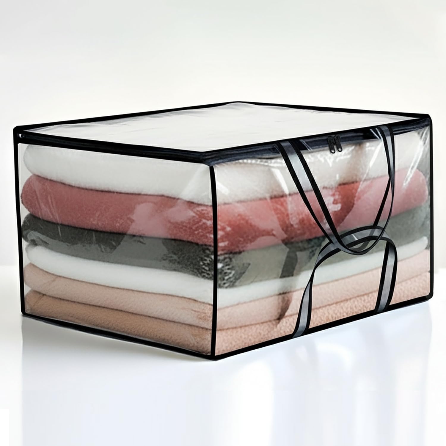 The Furnishing Tree Blanket Bag/Storage Bag/Quilt Bag Small Size Transparent (Polyvinyl_Chloride, Pack Of 1)