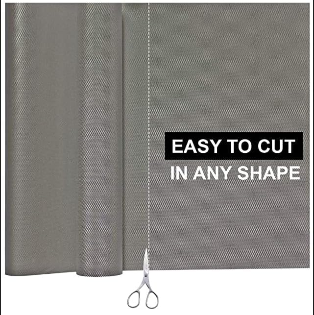 KayJen 60cm x 10m Silver Anti-Slip Mat | Food-Grade EVA Shelf Liner for Fridge, Kitchen, Drawers & Tables | Water-Resistant, Dur