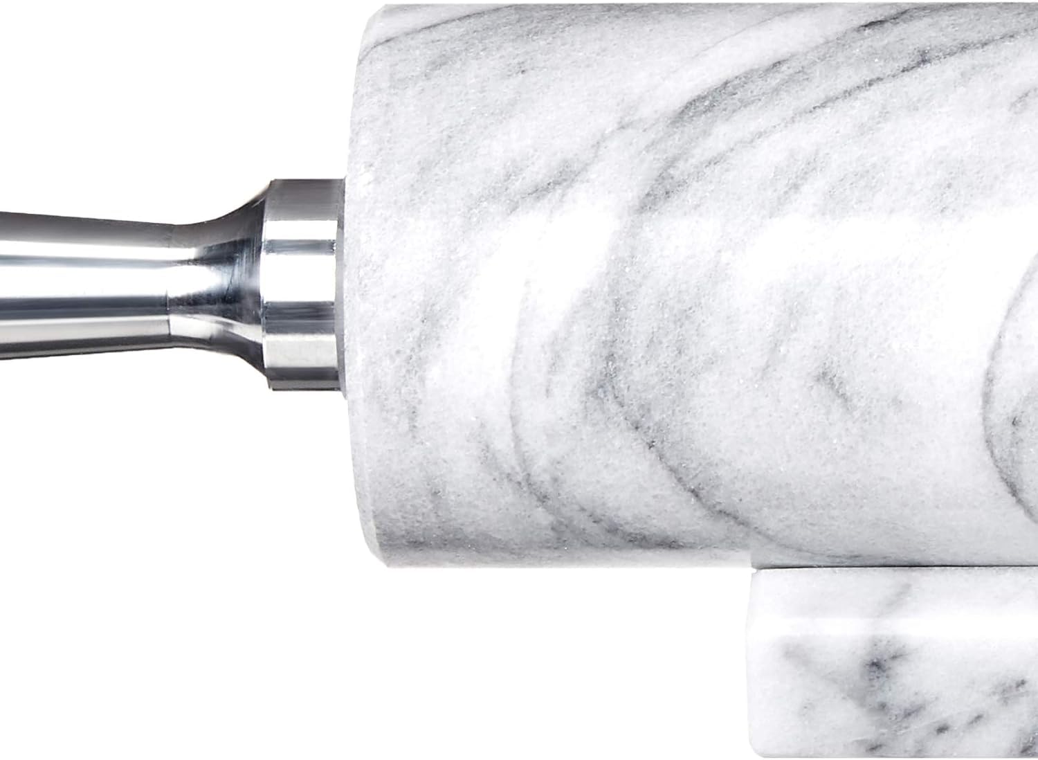 Fox Run 8648 Marble Rolling Pin And Base, 2.5 X 17.5 X 3 Inches, White, Aluminum Handles