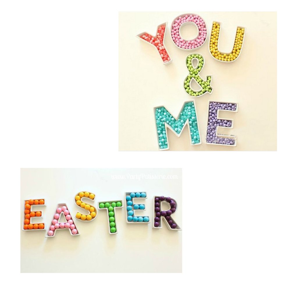 Coffeezone Ceramic Small Candy Plates & Nuts Dishes For Party Decoration (Letter I)
