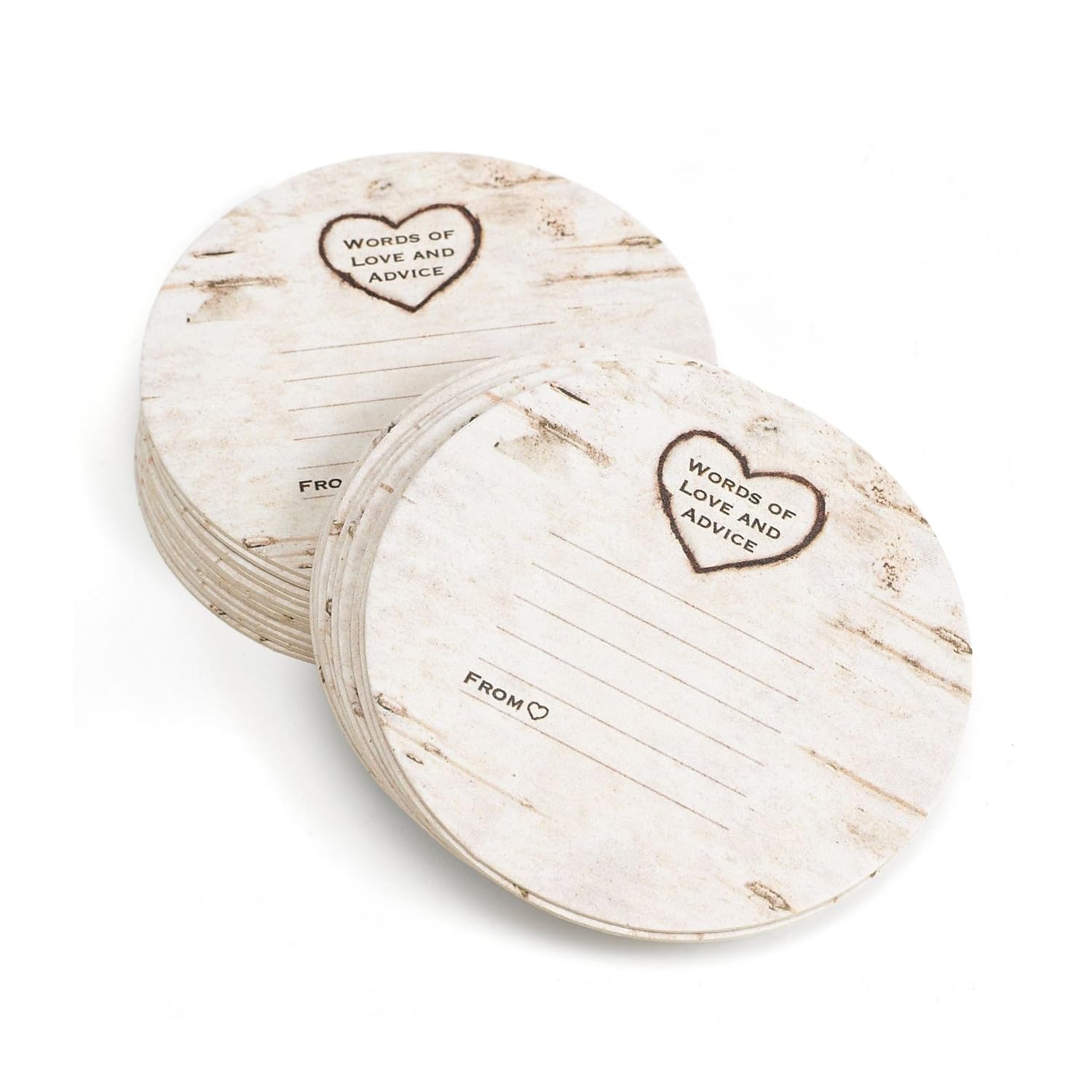 Hortense B. Hewitt Wood Grain Design Words Of Advice Coasters, Set Of 25