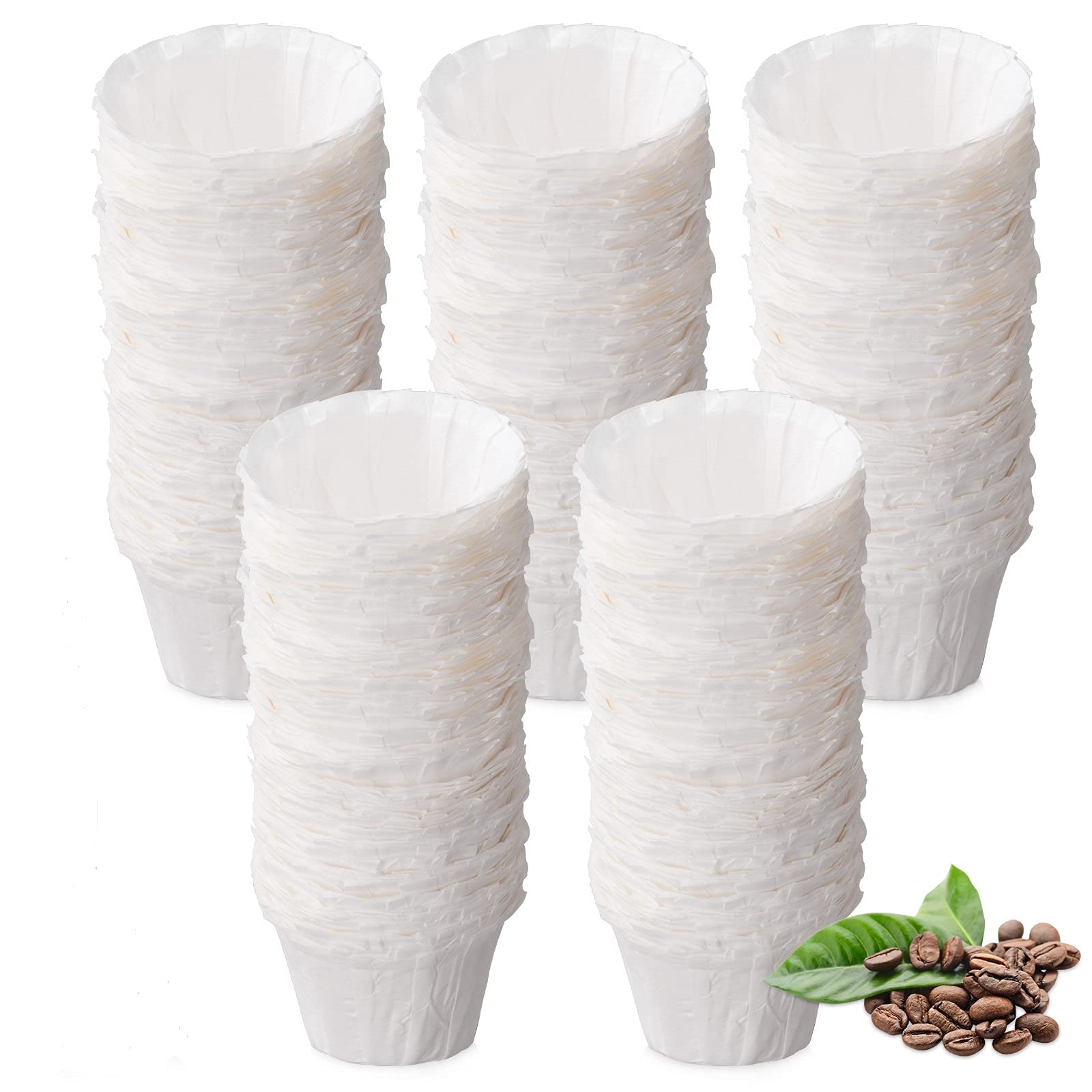 Disposable Paper Coffee Filters, Keurig K Cup Paper Filters For Keurig Single Brewer Reusable Cups, K-Cup Coffee Pods, Fits All