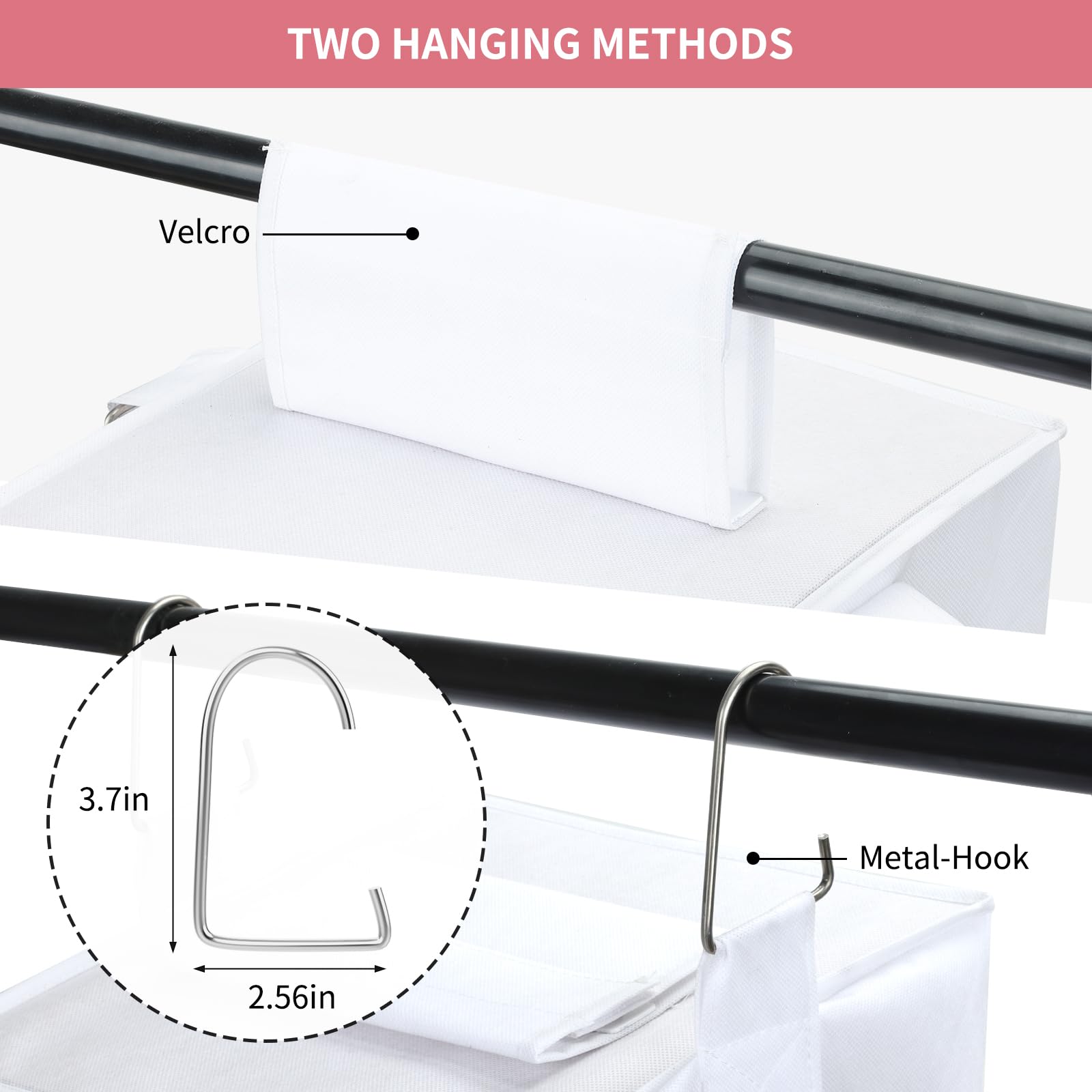 Fixwal 6-Shelf Weekly Hanging Closet Organizer For Kids With 6 Side Pockets Collapsible Weekday Kids Room Storage Organizer Dail