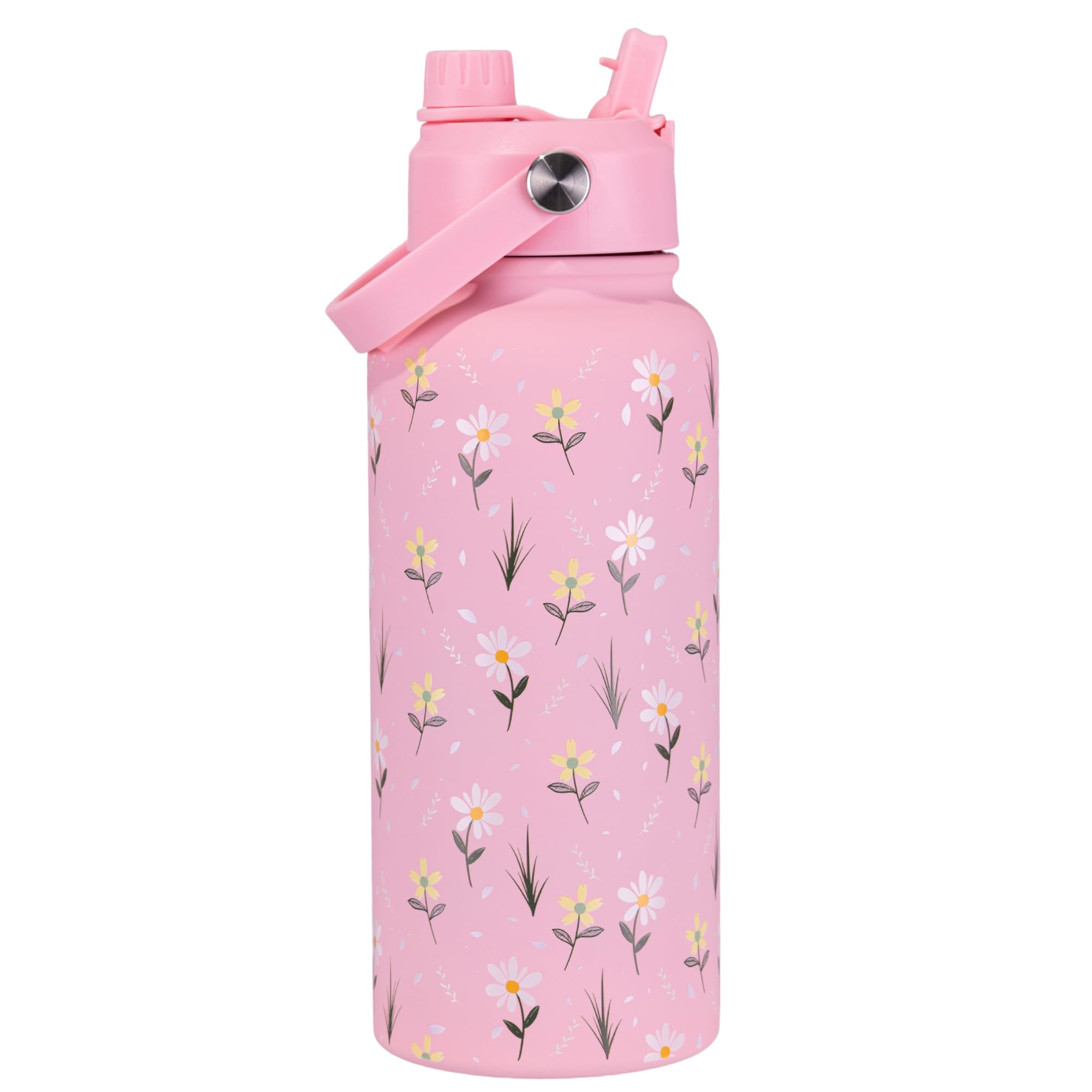 AIIVOW 32 oz Insulated Metal Pink Stainless Steel Water Bottle