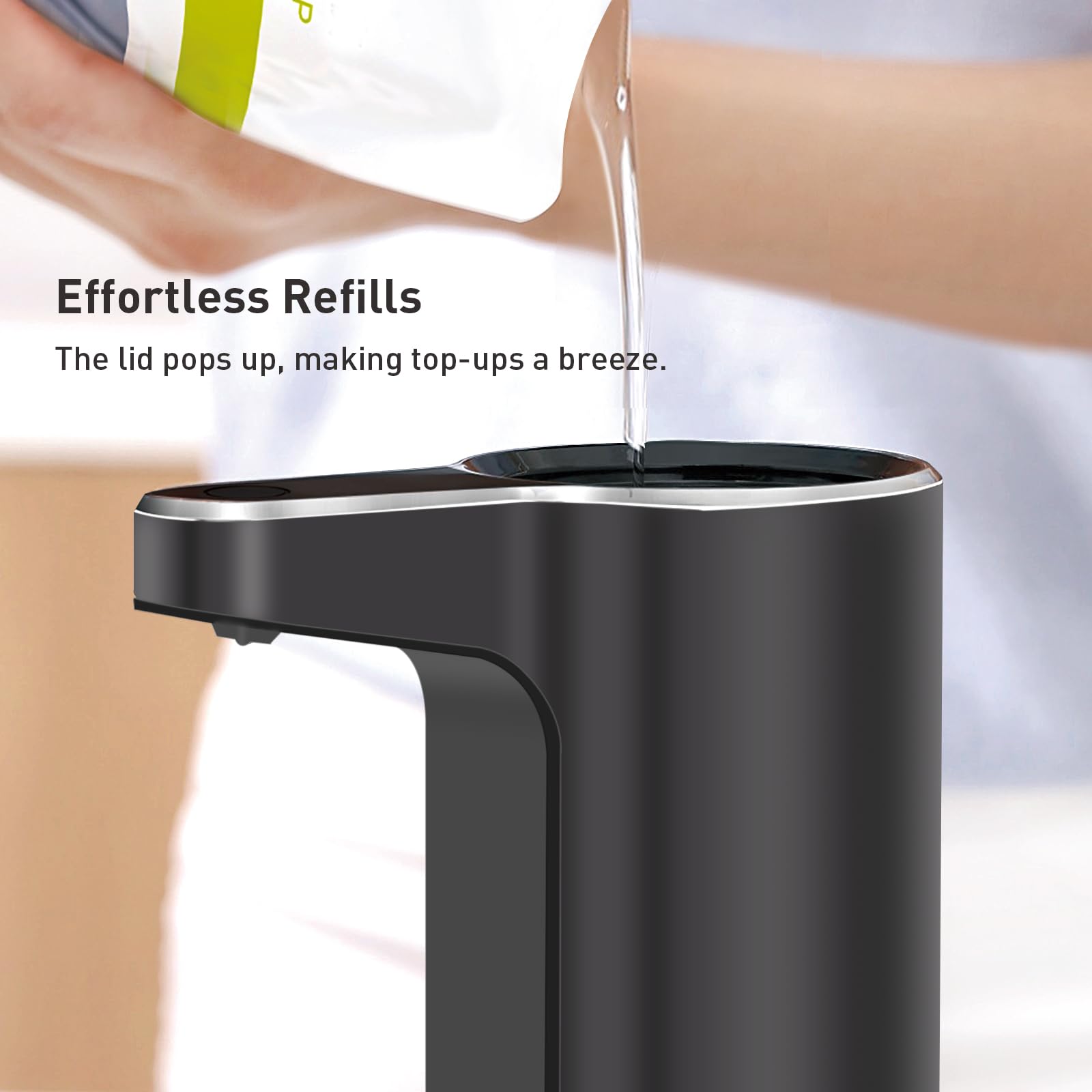 Eko Aroma Touchless Automatic Soap Dispenser For Bathroom And Kitchen, Liquid Hand Soap Dispenser, Water-Resistant And Rechargea