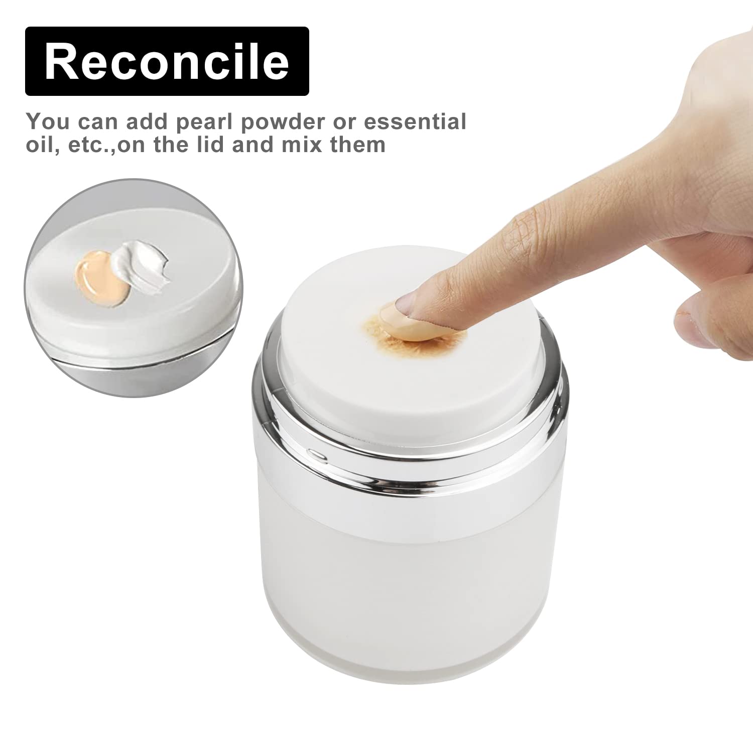 Dmuuudm 4 Pack 1 Oz/30Ml Airless Pump Jar,Empty Refillable Acrylic Vacuum Cosmetic Face Cream Jar With Press Pump,Portable Airle