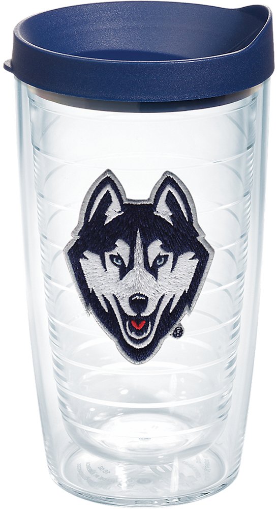Tervis Uconn Huskies Tumbler With Emblem And Navy Lid 16Oz, Clear