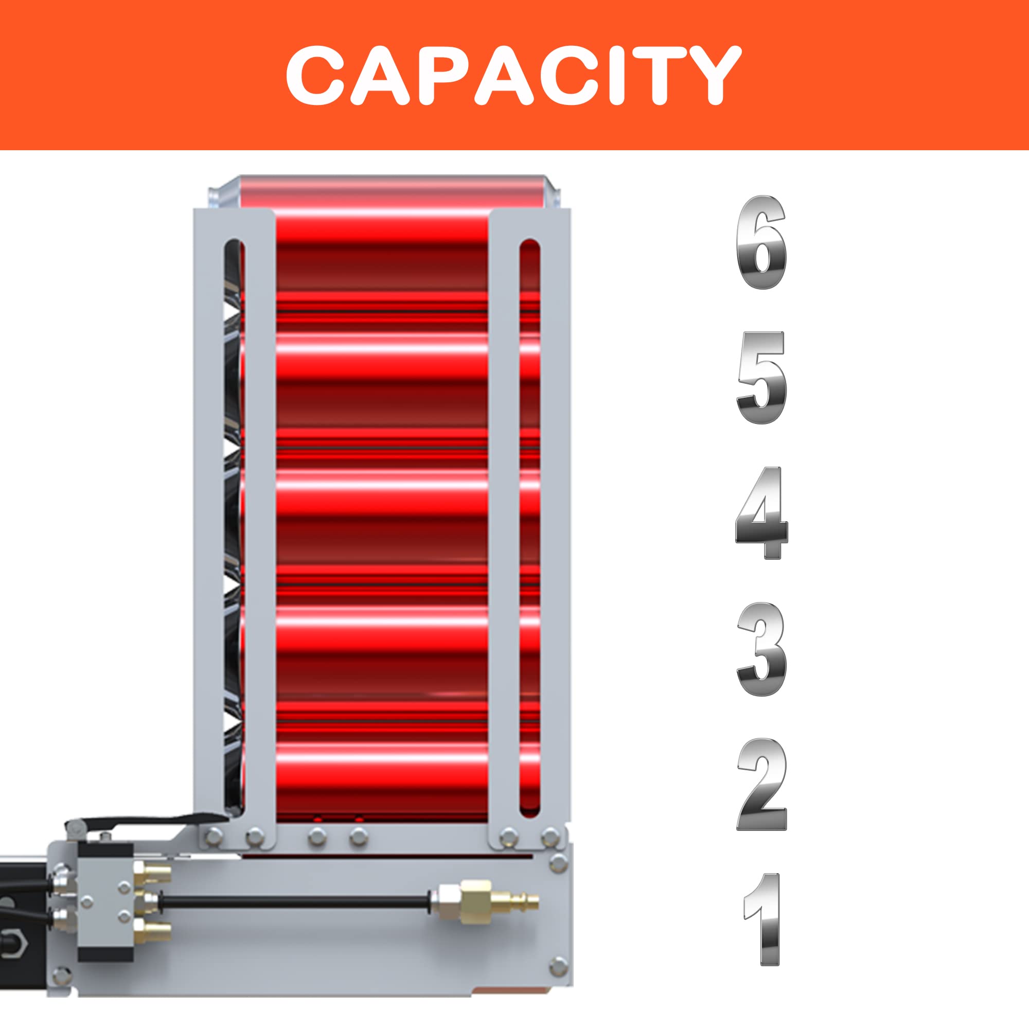 Pneumatic Can Crusher, Aluminum Can Crushers For Recycling, Multi-Load 6 Cans Design, Simple And Fast Operation, Countertop Inst