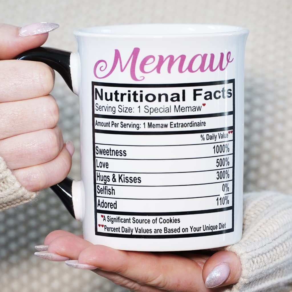 Cottage Creek Memaw Mug  16oz. Large Ceramic Memaw Coffee Mug  Memaw Gifts