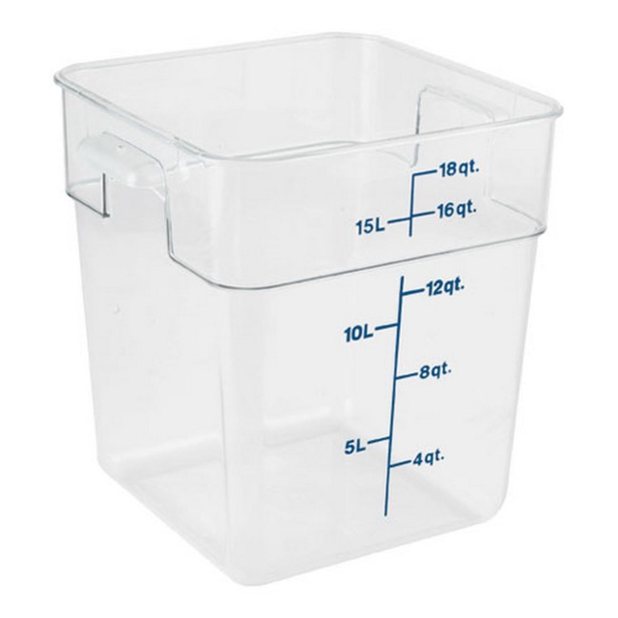Cambro Food Storage Container - Classic Series Square - 18 QT (Quart) - Commercial Grade for Food Prep (Clear)