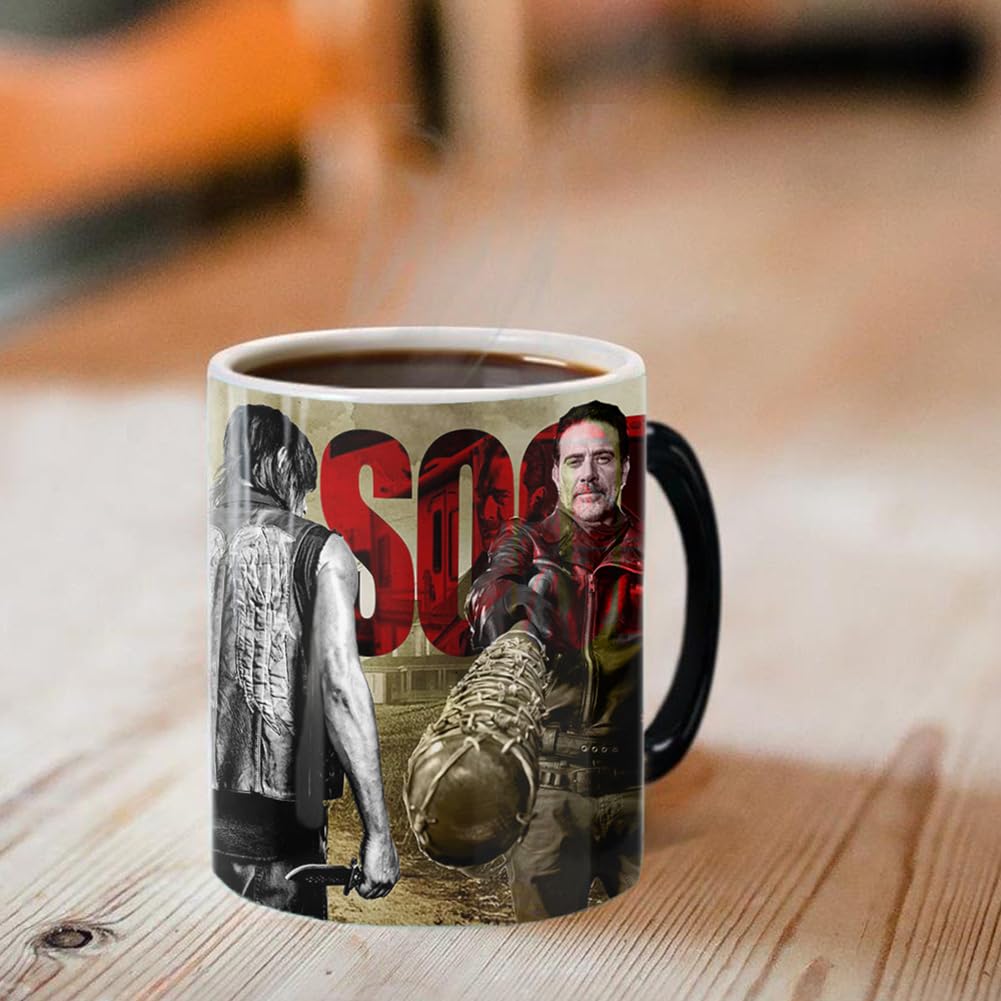Aigori Walking Dead Coffee Mug - Gift For Fans Who Like Negan - Color Changing Ceramic Coffee Mug(11Oz) - Twd Gifts For Hallowee