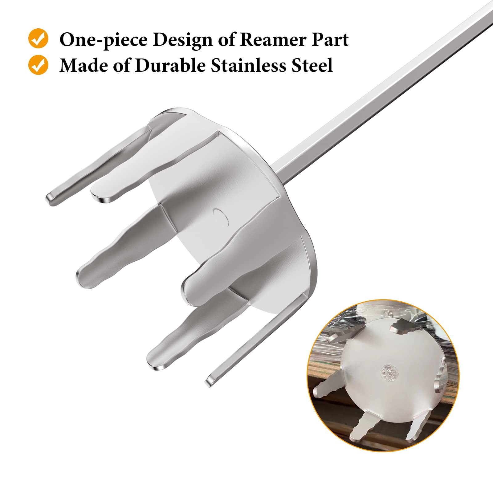 Outspark 3 Inch Stainless Steel Pork Puller Used with Standard Hand Drill Pork Shredder Drill Attachment