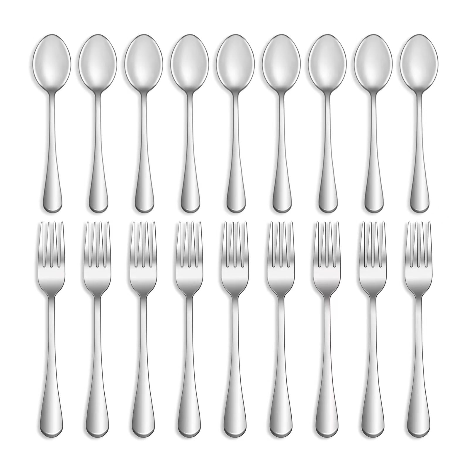 16 Pcs Forks And Spoons Silverware Set,Food Grade Stainless Steel Flatware Cutlery Set For Home,Kitchen And Restaurant,Mirror Po