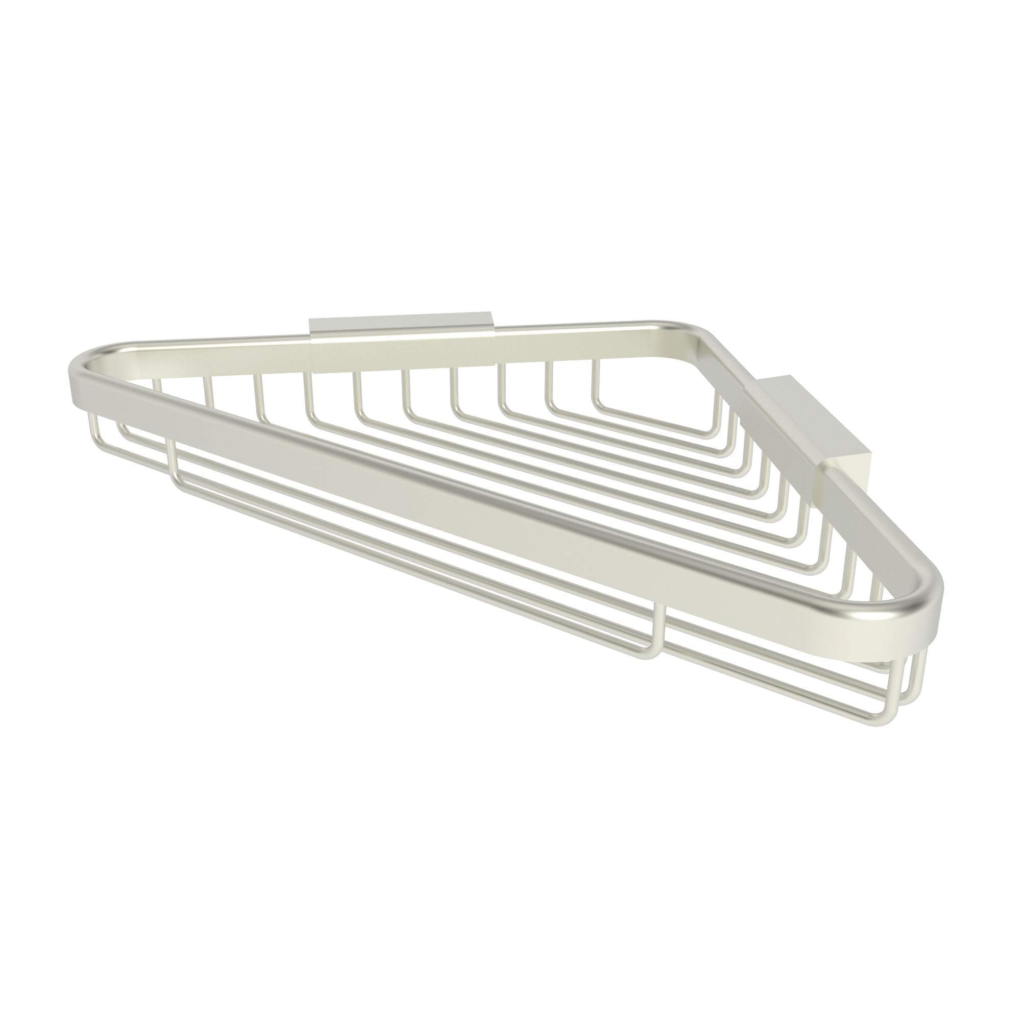 Ginger 554G/Sn Hotelier Wall Mounted Corner Shower Basket, Satin Nickel
