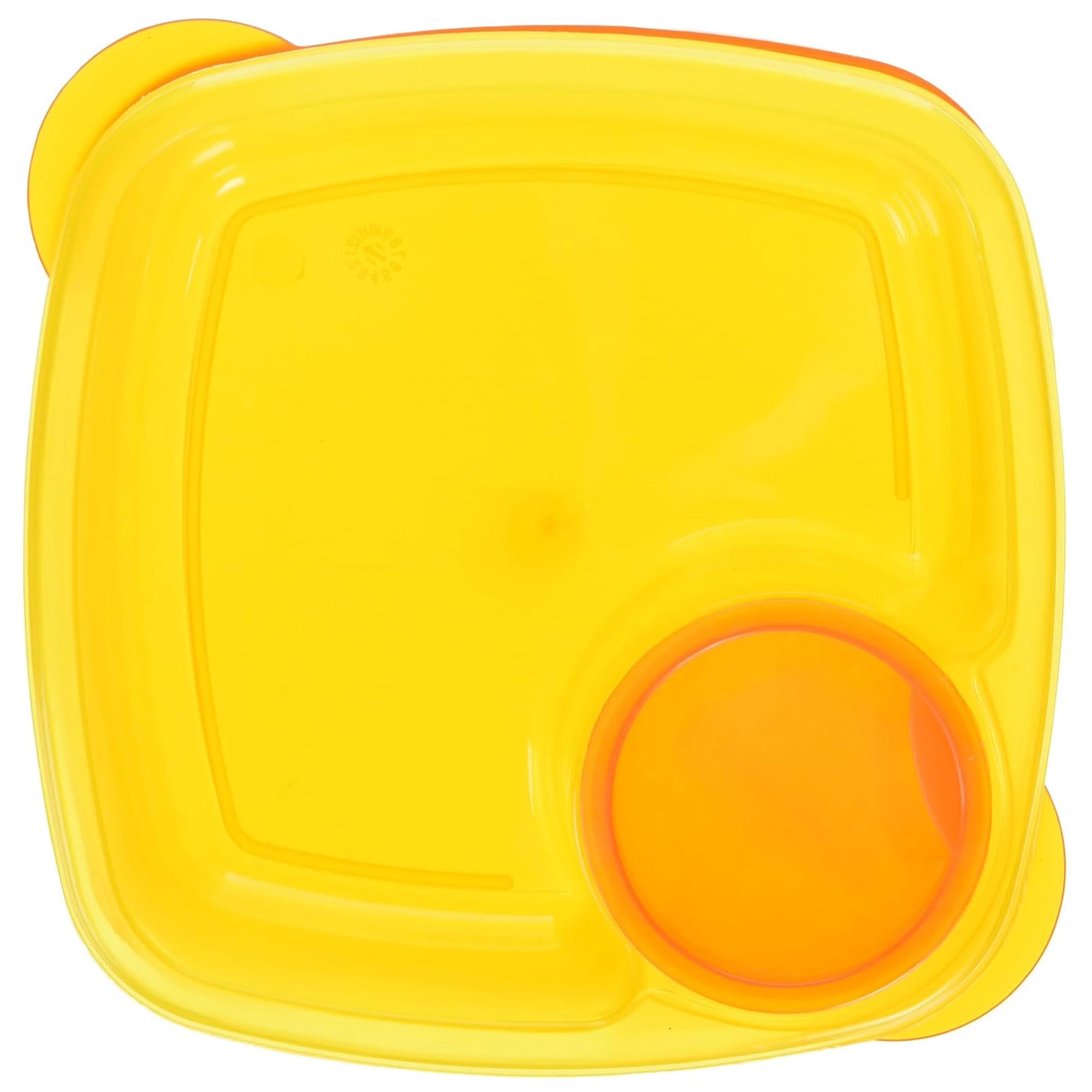 Compac Home Take A Dip 2 The Side Orange-Yellow Compartment Lunch Containers Or Snack Container For On The Go, Dishwasher And Mi