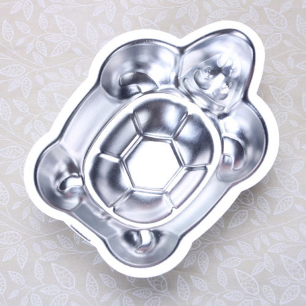 Pormasbenzer 2 Pcs Mini Small Aluminum Cake Mould Turtle Shape Cake Pan Decorating Mould Pudding Chocolate Jelly Tins Baking Too