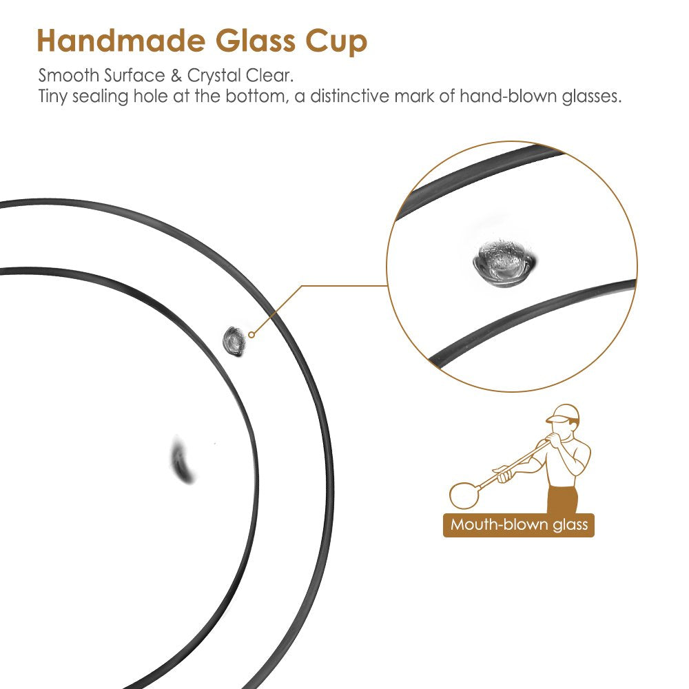 glastal Double Walled Glass Coffee Mug Set of 2, 12 oz Insulated Clear Borosilicate Cappuccino Cups, Model 23GWYY3602