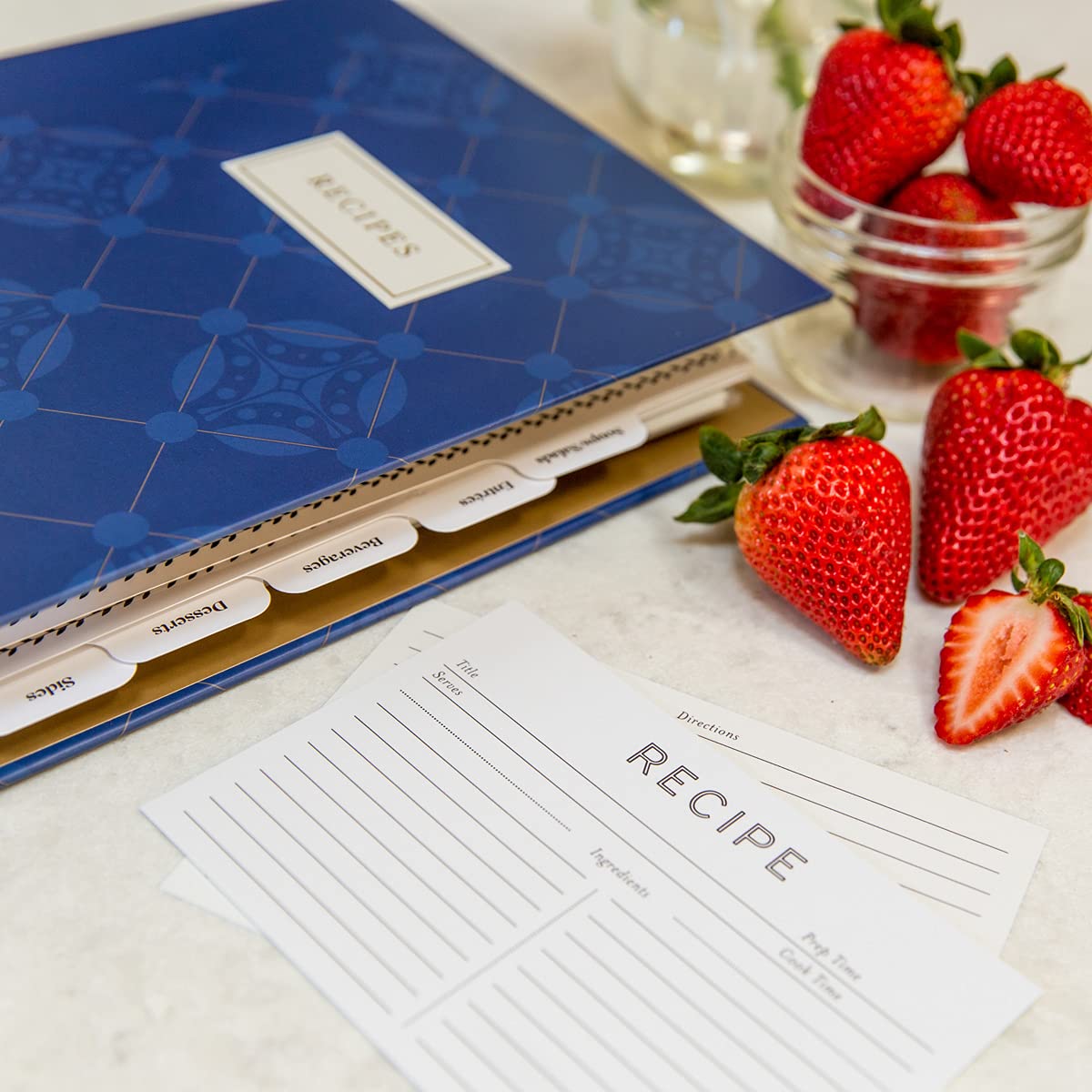 Jot & Mark Recipe Cards 5X7 Inches Blank Double Sided, 50 Count (Modern Minimal)