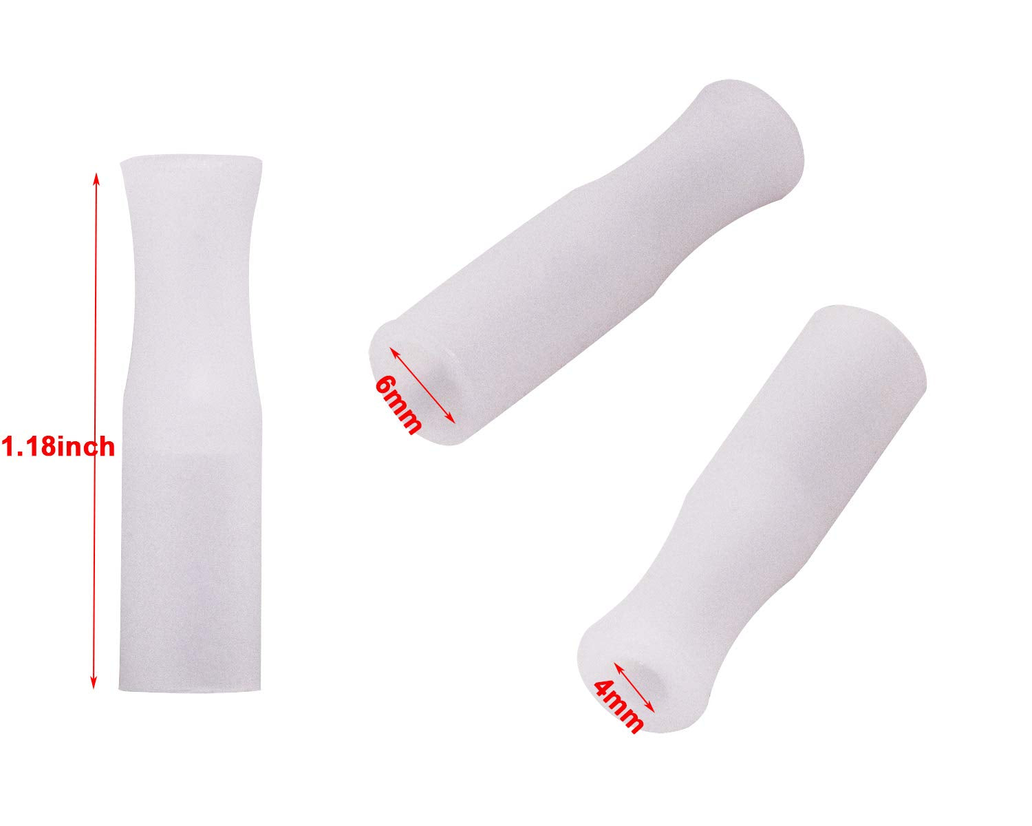 Mini Skater 16Pcs Silicone Straws Tips Food Grade Reusable Anti-Scald/Cold Straws Cover Fit For 1/4 Inch Wide(6Mm Out Diameter)