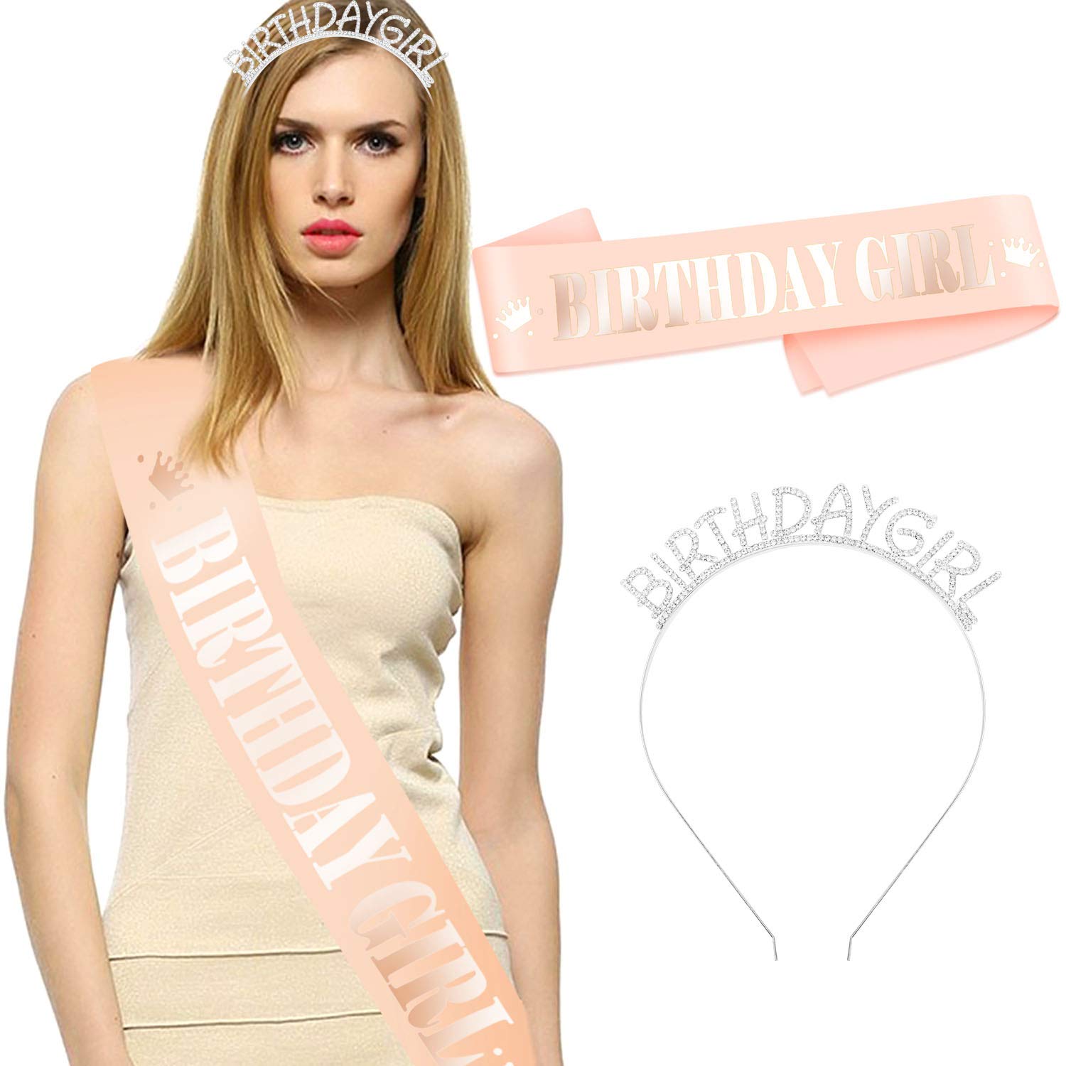 Howaf 70Th Birthday Sash Party Decoration Its My 70Th Birthday Satin Sash And Tiara, 70 Birthday Rhinestone Crown Headband Birth