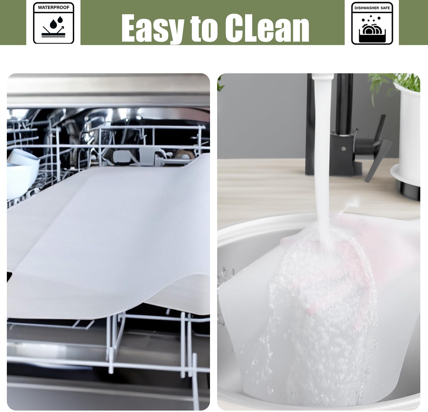 Samzareulo Silicone Small Baking Mat,Non-Slip,Heat Resistant,Refrigerator Pad,11.8  15.7In (Translucent)