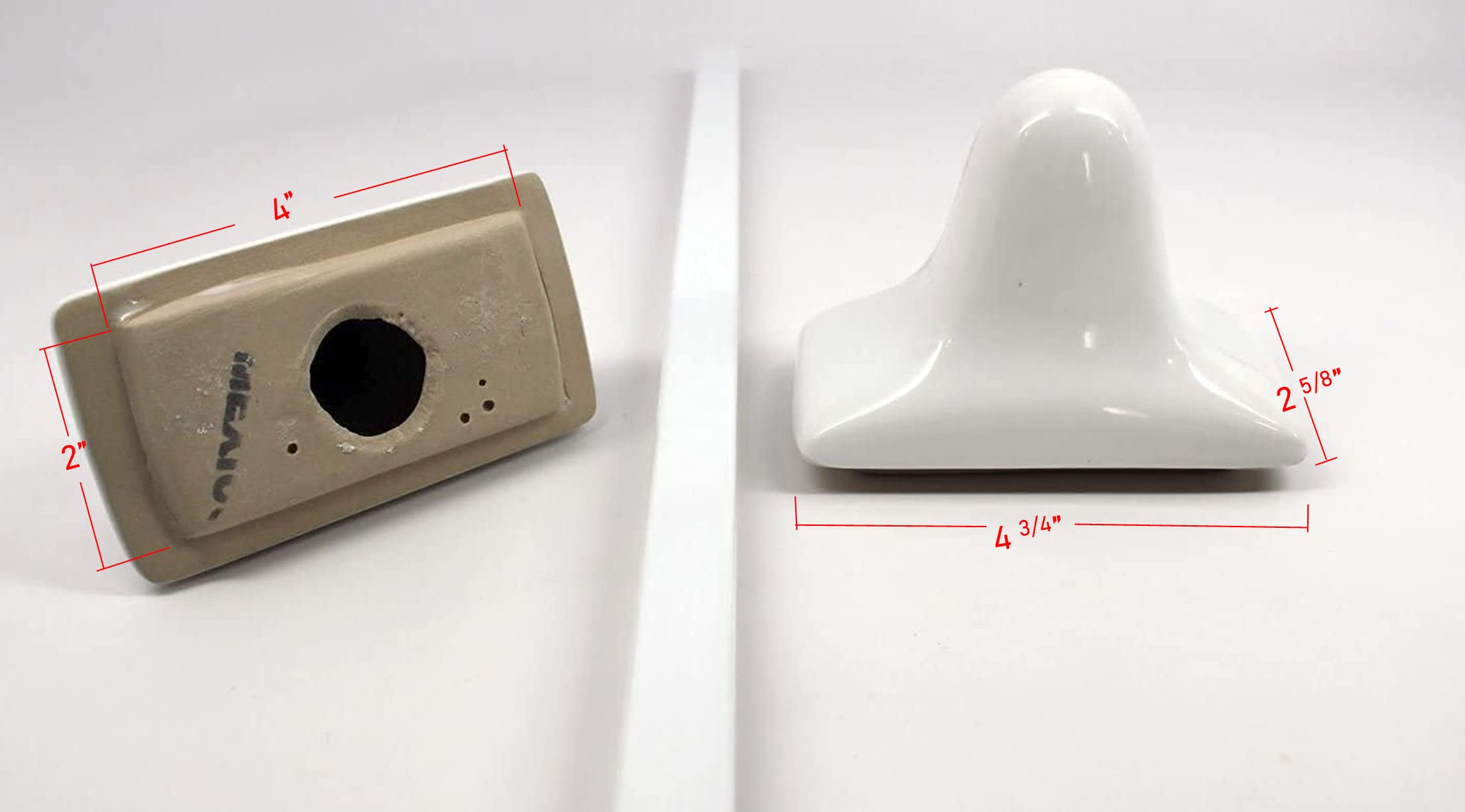 Tenedos White Glazed Ceramic Bathroom Accessory Kit - Not For Flat Surface Installation (Towel Bar)- There Is An Insert That Goe