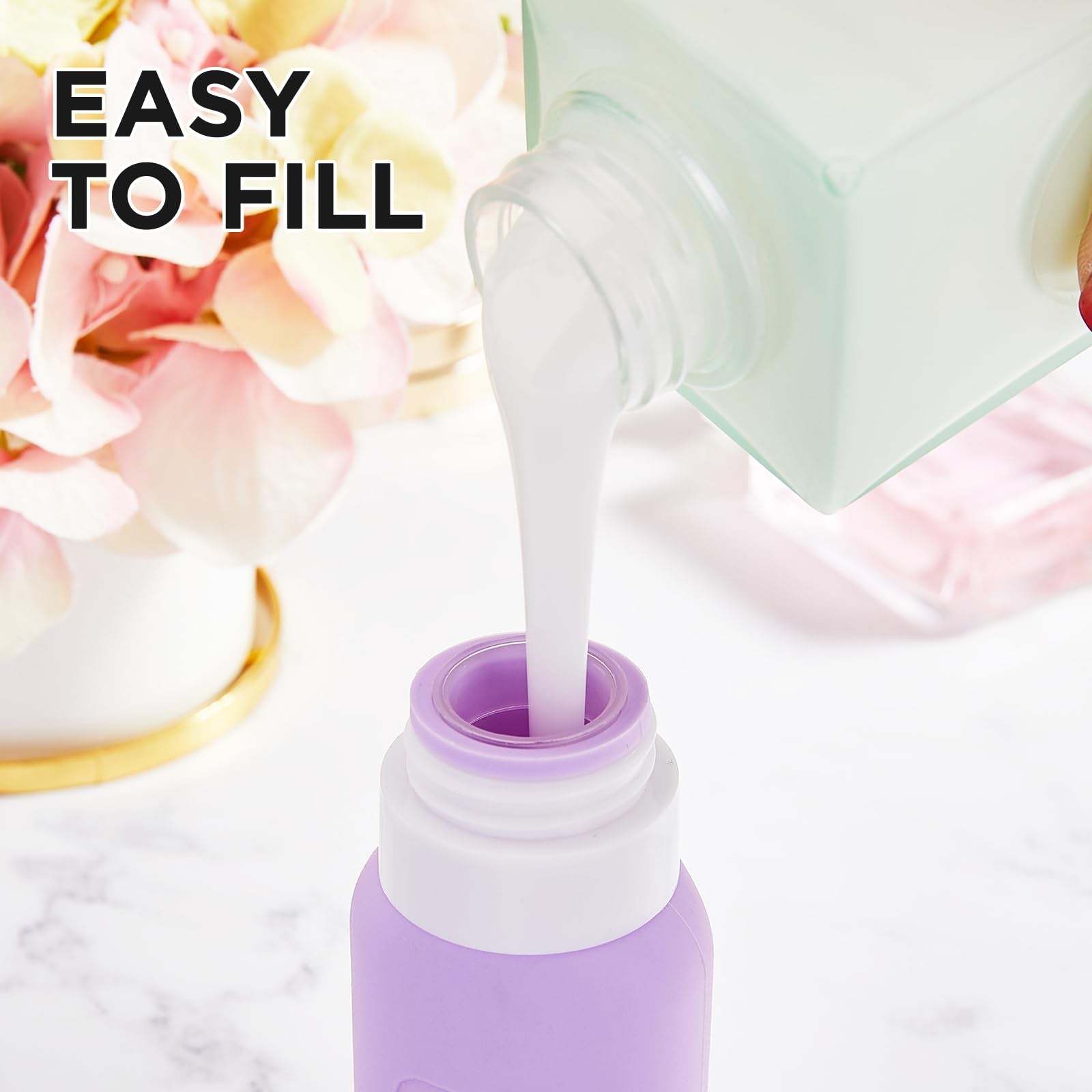 Yamyone Travel Bottles For Toiletries, Tsa Approved Travel Bottle 3Oz Shampoo Travel Container, Bpa Free Leak Proof Travel Tubs