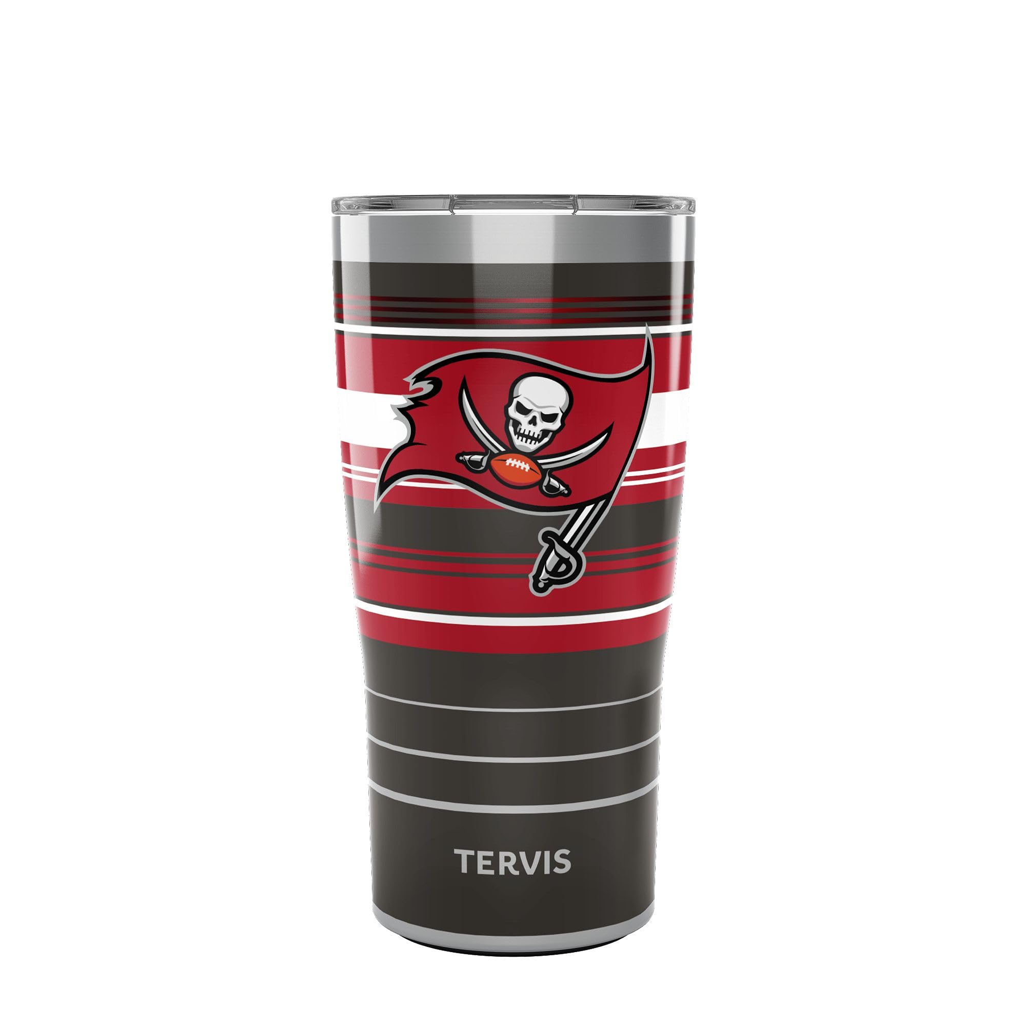 Tervis Traveler NFL Tampa Bay Buccaneers - Hype Stripes Triple Insulated Insulated Tumbler Travel Cup Keeps Drinks Cold & Hot, 2
