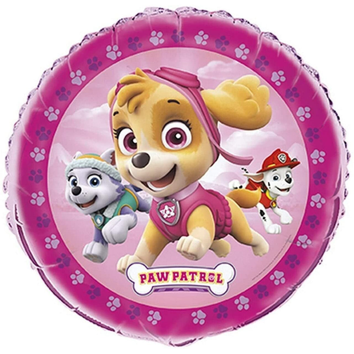 Paw Patrol Girl Round Foil Balloon (18'') 1 Count, Premium Quality & Vibrant Design - Perfect For Birthday Parties & Events