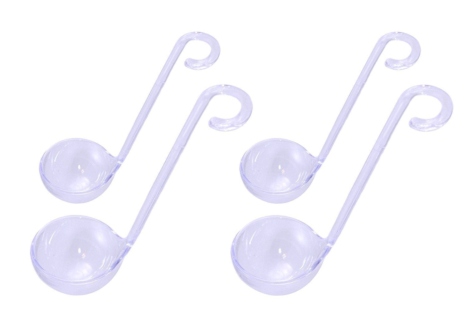 Chef Craft Plastic Mini Ladles in 2 Sizes, Set of 4, Clear