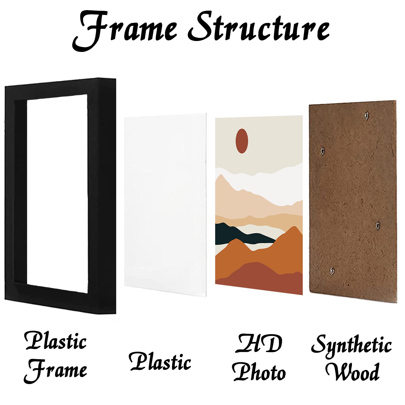 ijuerybai Black 13x13 Picture Frame Set of 3, High Transparent Frame for 13 By 13 Square Photo Collage Canvas Poster Size Wall M