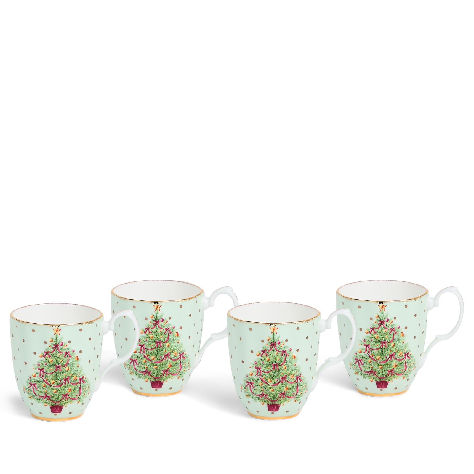 Old Country Roses Christmas Mug Set of 4