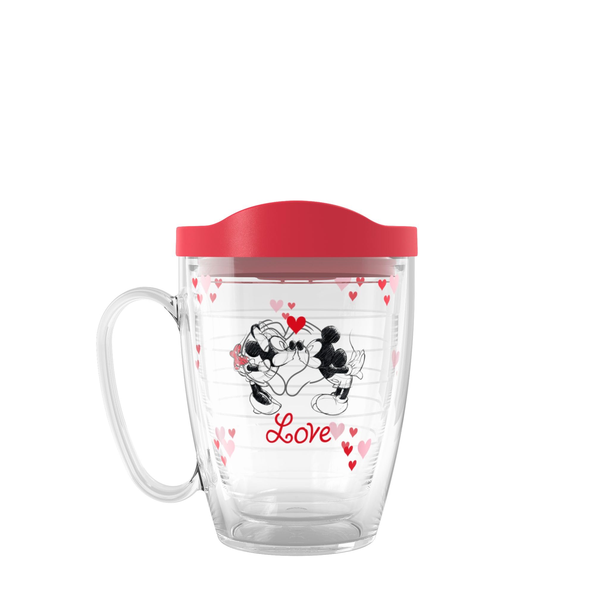 Tervis Disney - Mickey & Minnie Valentines Made in USA Double Walled Insulated Tumbler Travel Cup Keeps Drinks Cold & Hot, 16oz 