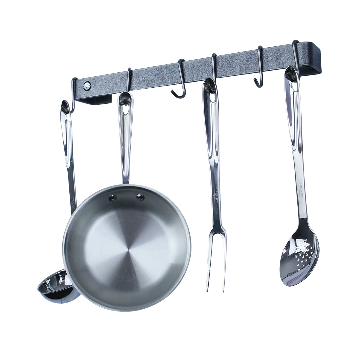 Enclume Premier 18-Inch Utensil Bar Wall Pot Rack, Hammered Steel