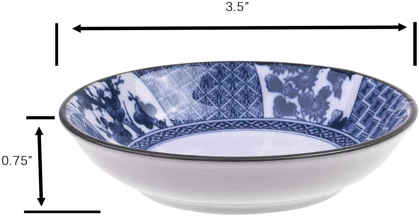 Beautyflier Set Of 4 Ceramic Sauce Dish Soy Sauce Dipping Bowls Appetizer Plates Side Dishes Serving Dish Japanese Style Dinnerw