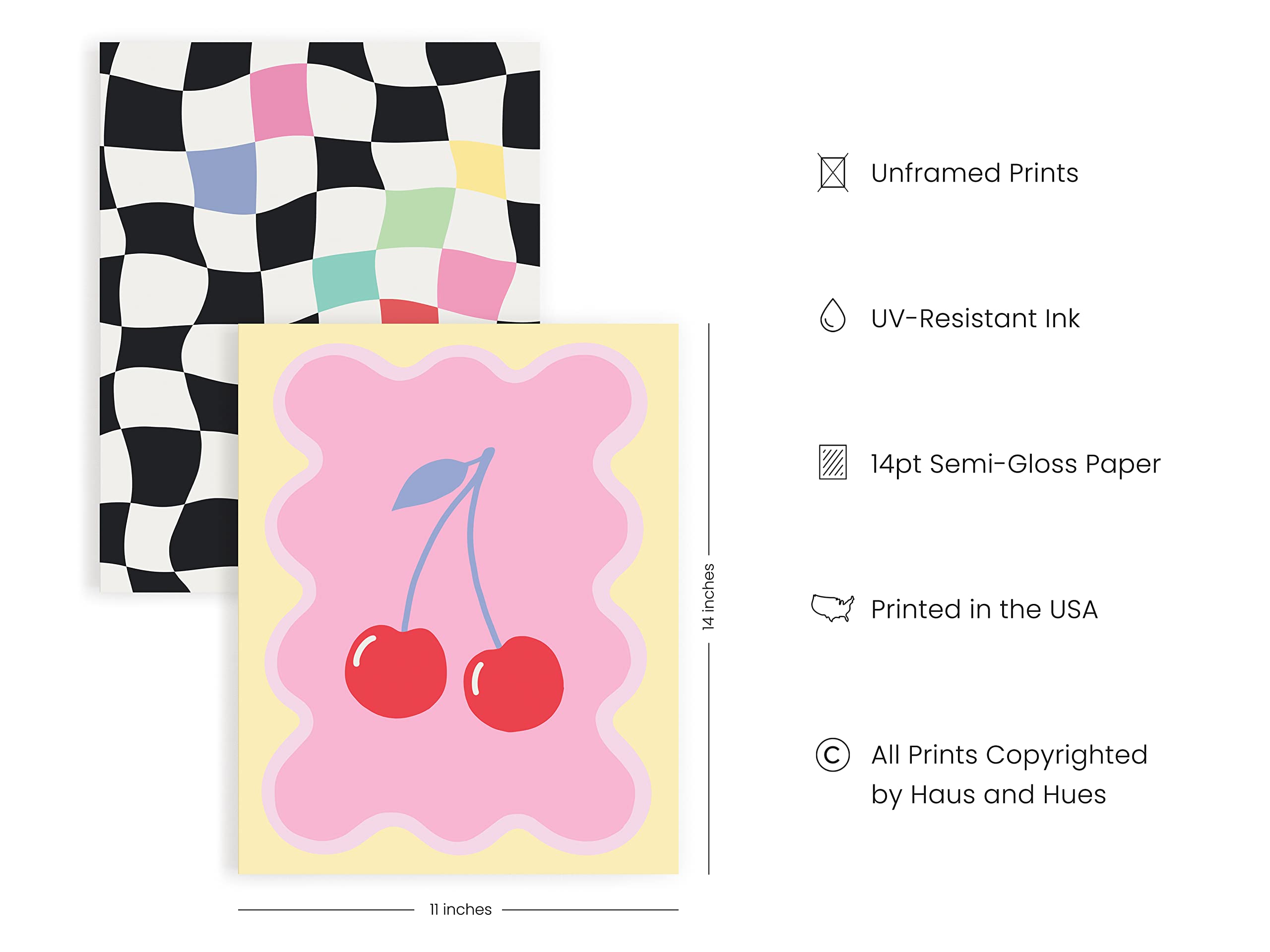 Haus And Hues Danish Pastel Posters - Set Of 6 Pastel Pink Poster, Colorful Pastel Pictures For Wall, Cute Posters For Room Aest
