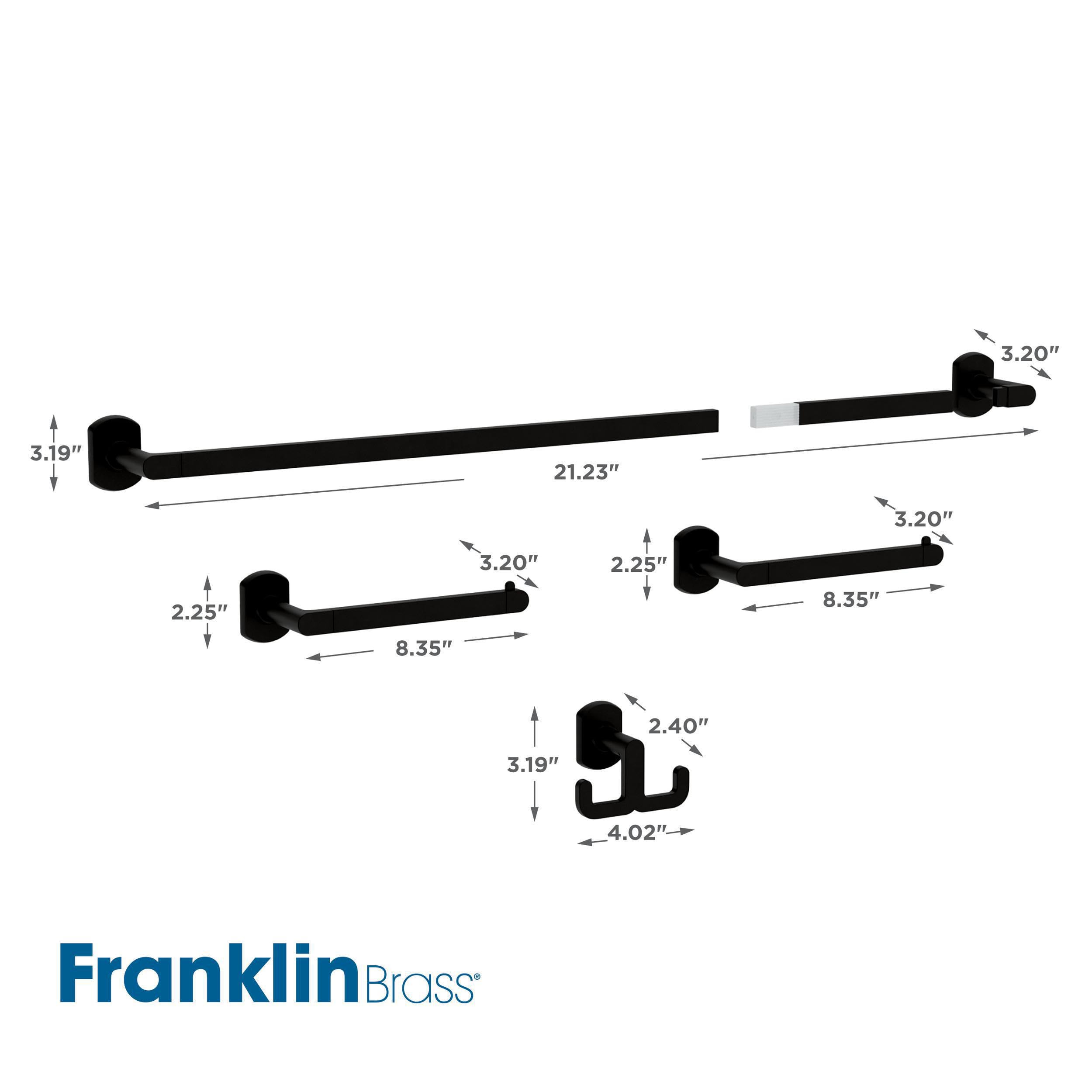 Franklin Brass Grnv64-Mb Granville 4-Piece Bath Hardware, Matte Black