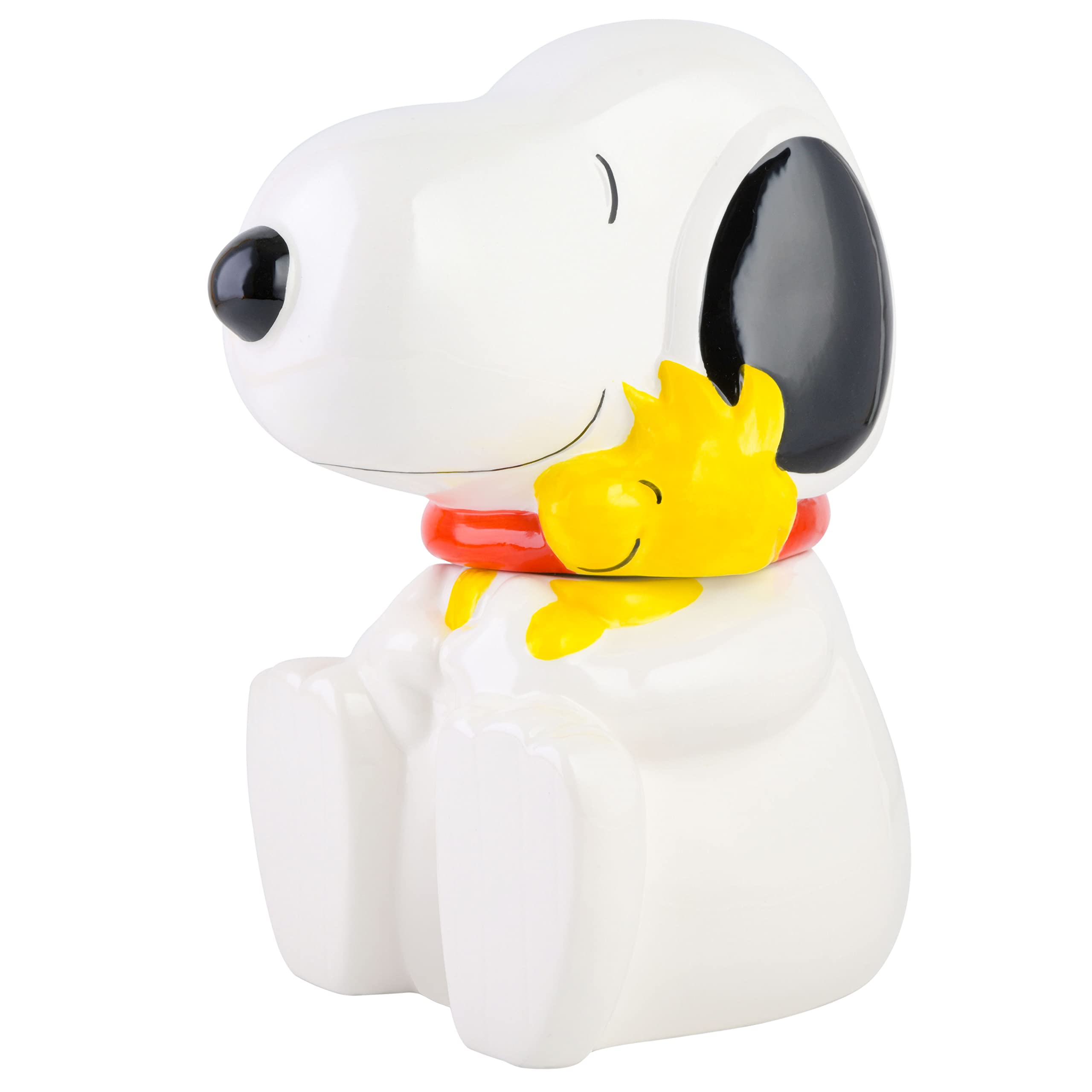 Peanuts Classic Snoopy Cookie Jar, 10.7-Inch Ceramic Kitchen Storage Container, Cartoon Collectible Treat Jar for Cookies and Sn