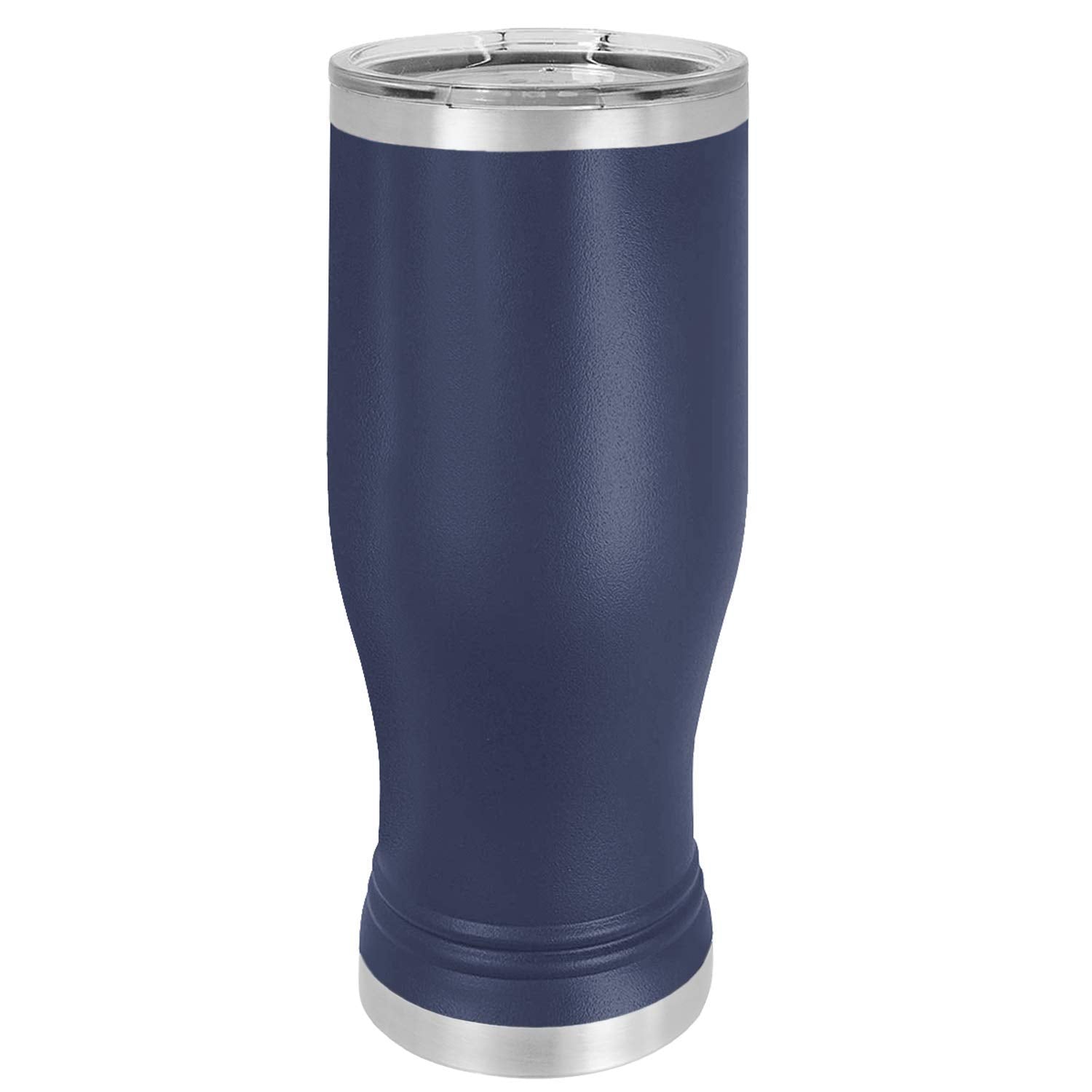 Navy Blue Matte Finish 20 Oz Pilsner With Lid Stainless Steel Vacuum Insulated Double Wall Travel Mug
